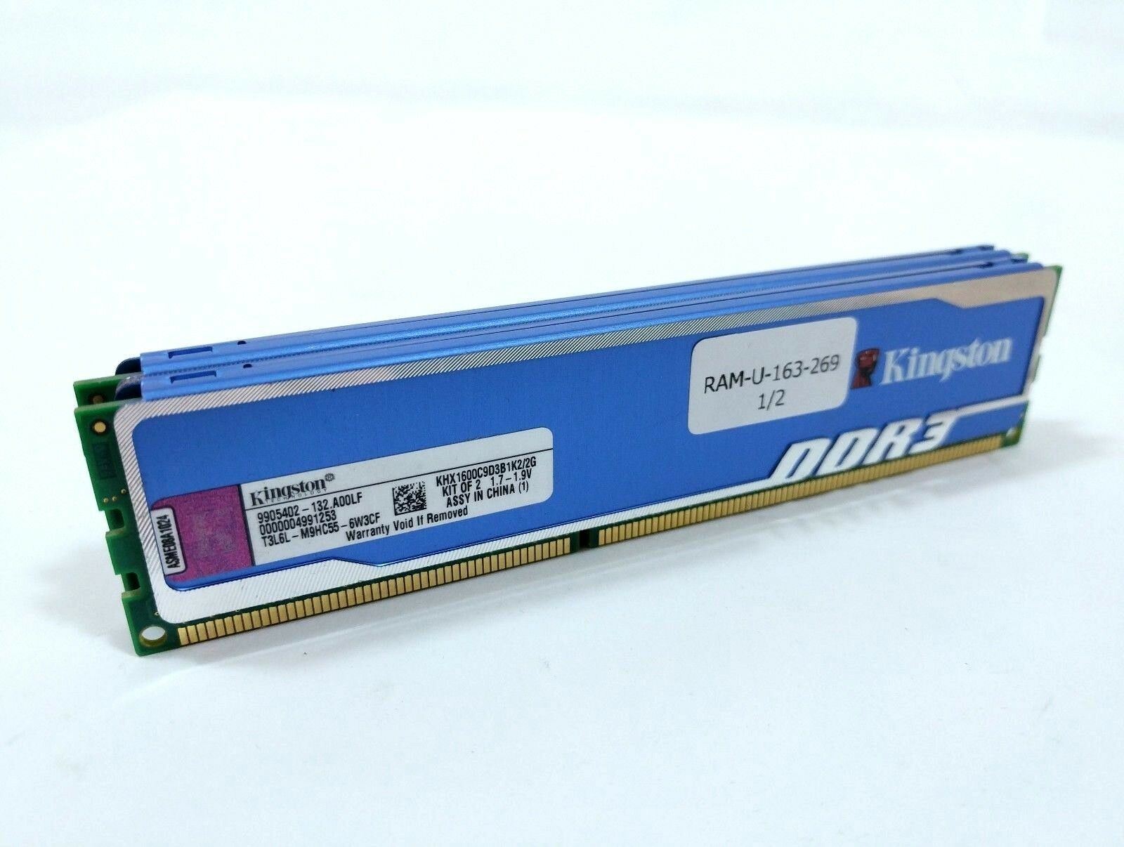 Kingston memory pc hyperx blu 2x1 go ddr3-1600 pc3-128000ml 9 (khx1600c9d3b1k2/2g) (740617174014)