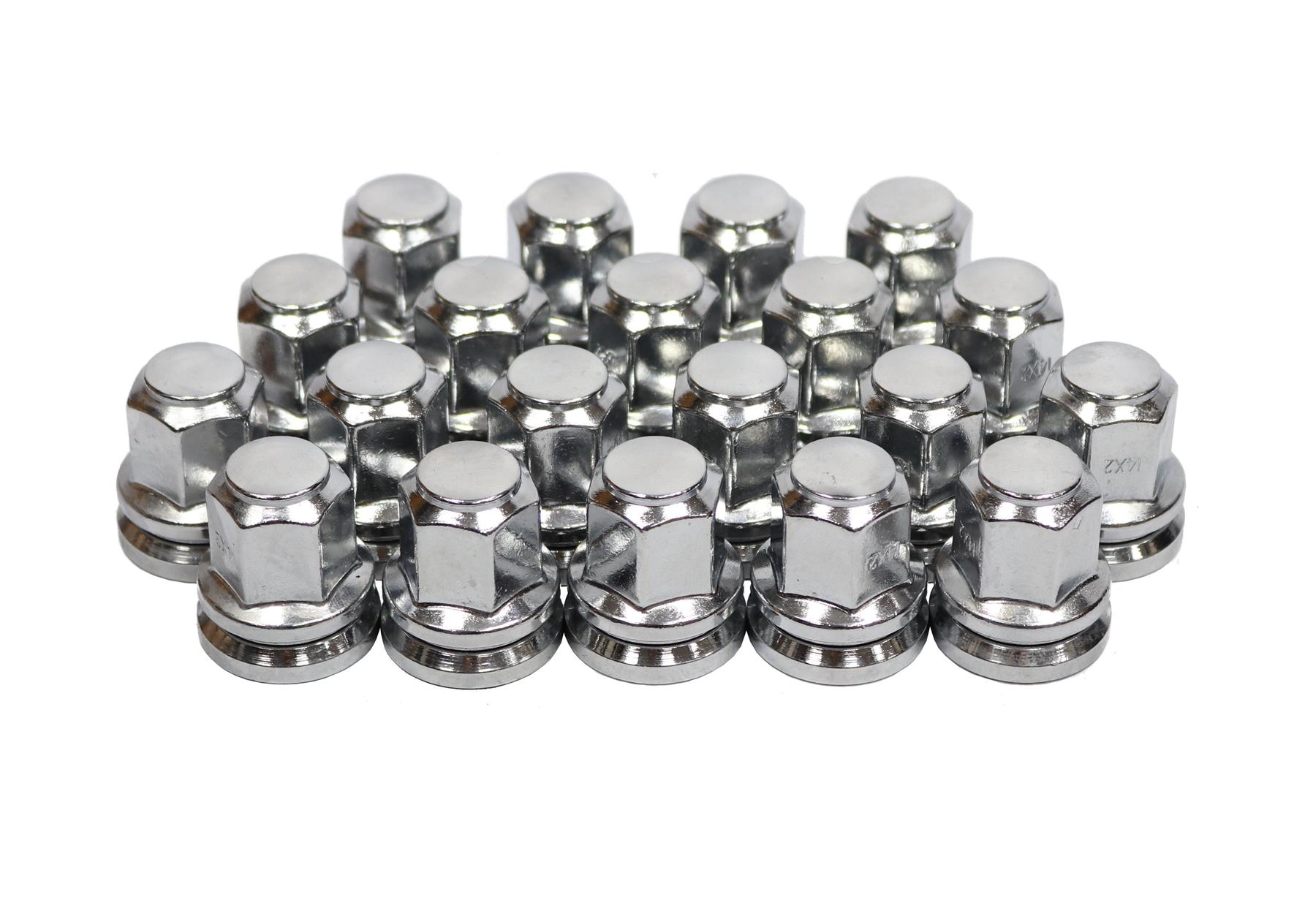 FORD TRANSIT SET OF 20 CHROME WHEEL NUTS ALLOY STEEL M14X2 MK6 MK7 2000