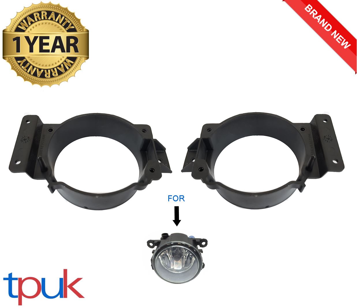 Eastar 1 Pair Gray Front Fog Light Lamp Bracket Fit For Ford Transit Mk7 2006-2014