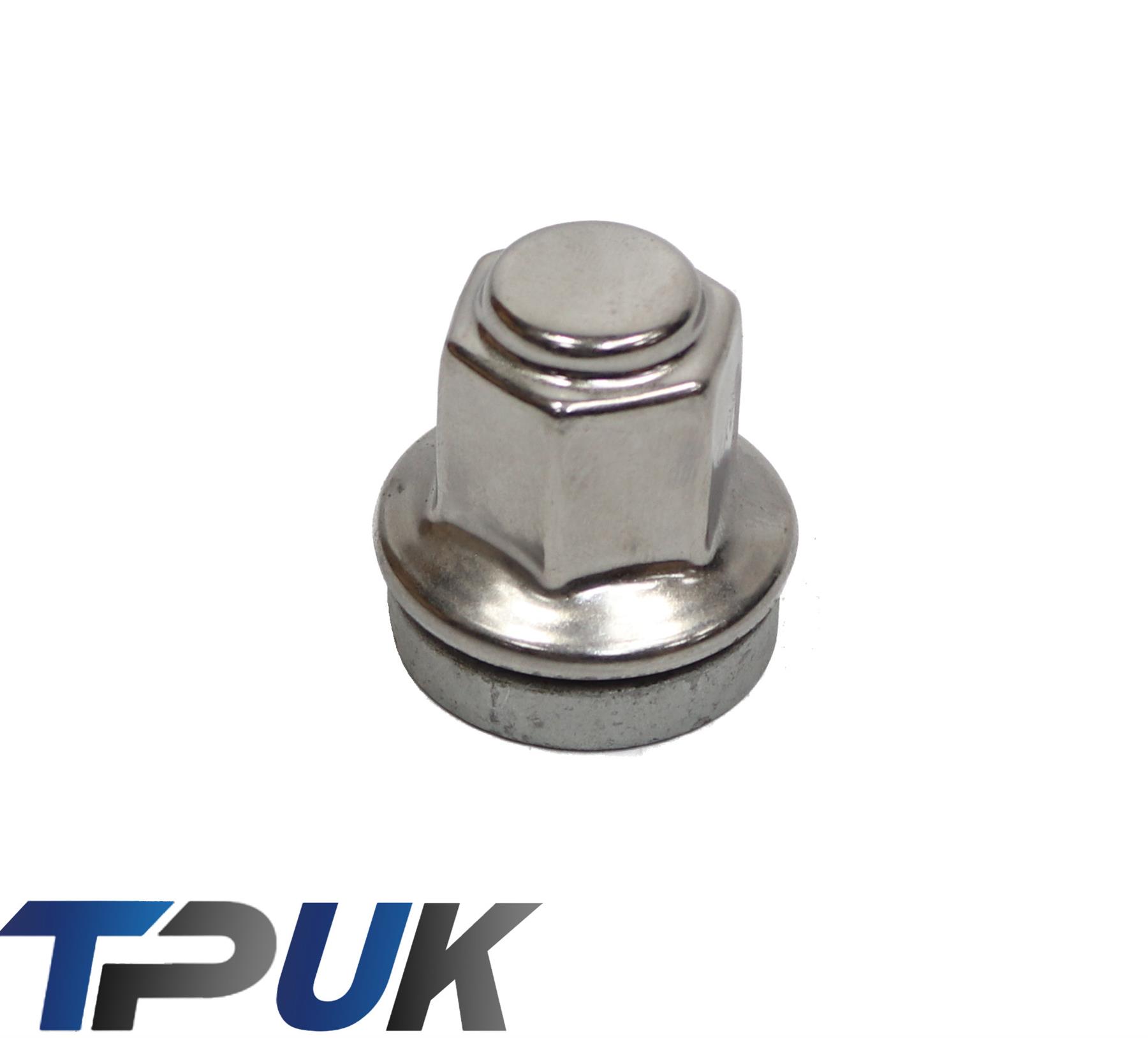 FORD TRANSIT WHEEL NUTS SET 5 STAINLESS STEEL CAPPED O.E M14x2 MK6 MK7
