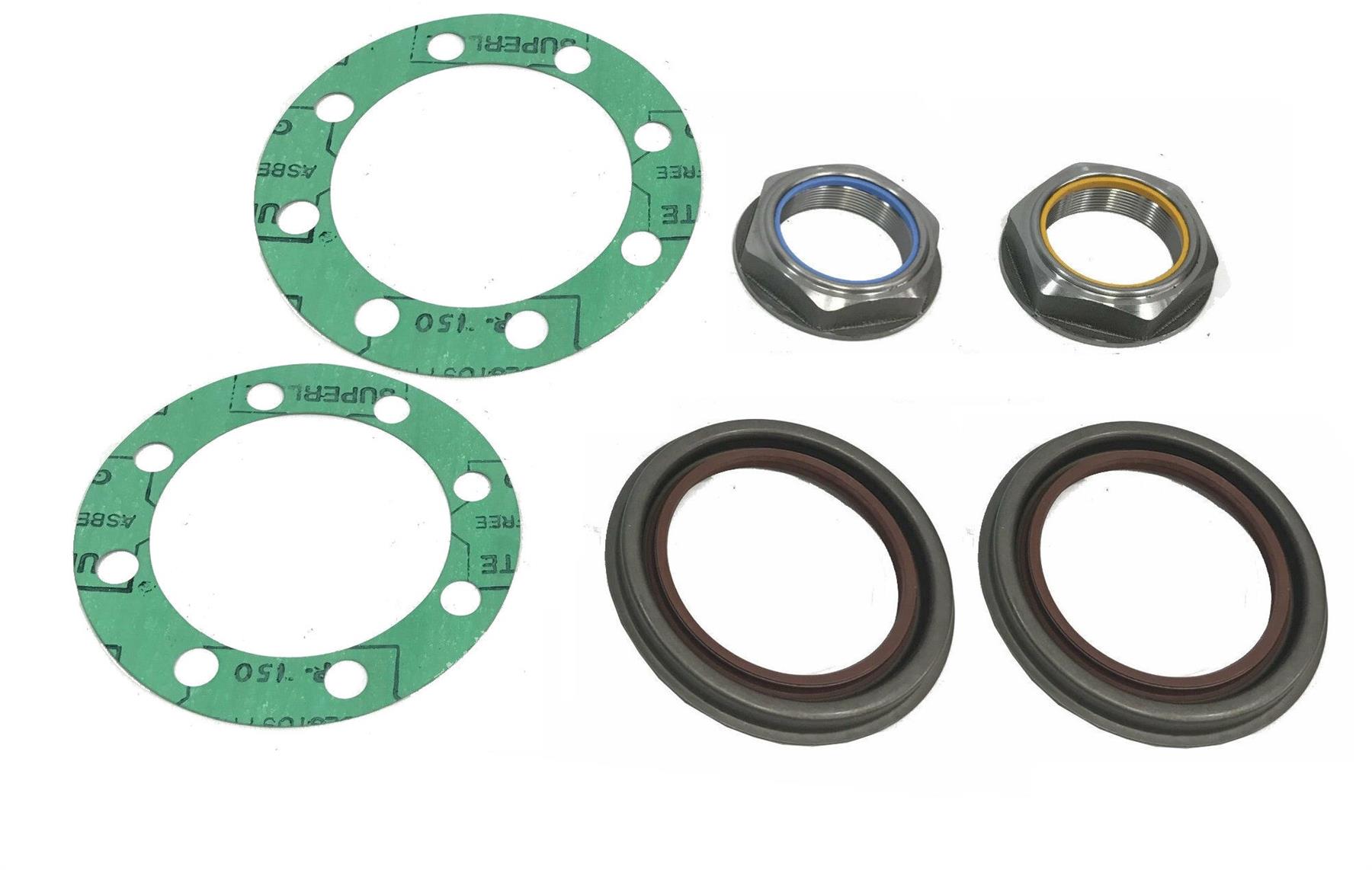 FORD TRANSIT MK7 REAR AXLE HALF SHAFT GASKETS + HUB SEALS + NUT TRW KIT