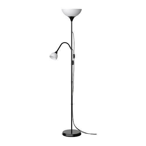 IKEA Tall Floor Standing Lamp Black & White Reading Light Uplighter NOT