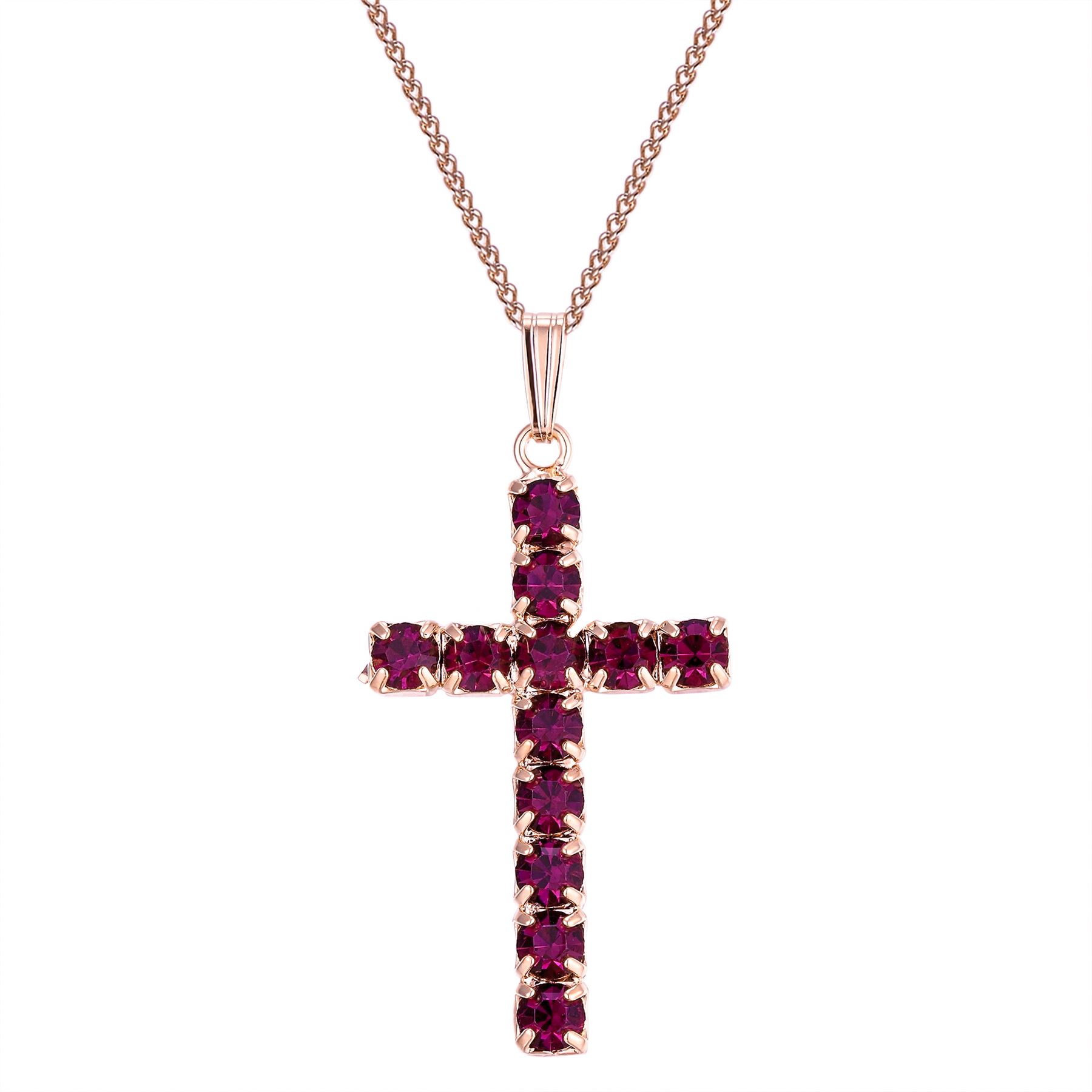 Large Amethyst crystal cross pendant - Picture 7 of 12