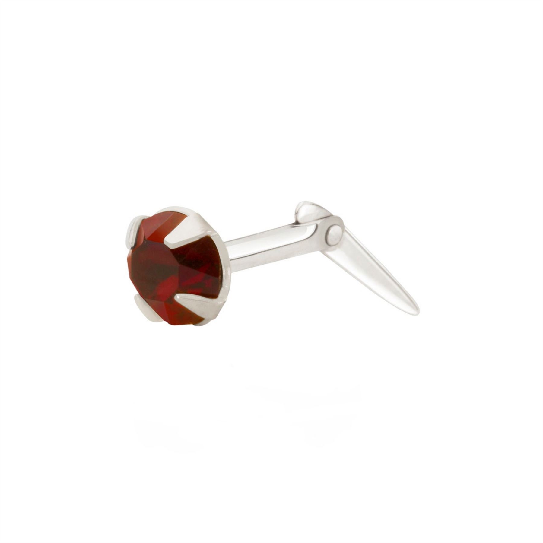 2 - 3.5mm Andralok Garnet nose stud - Picture 2 of 5