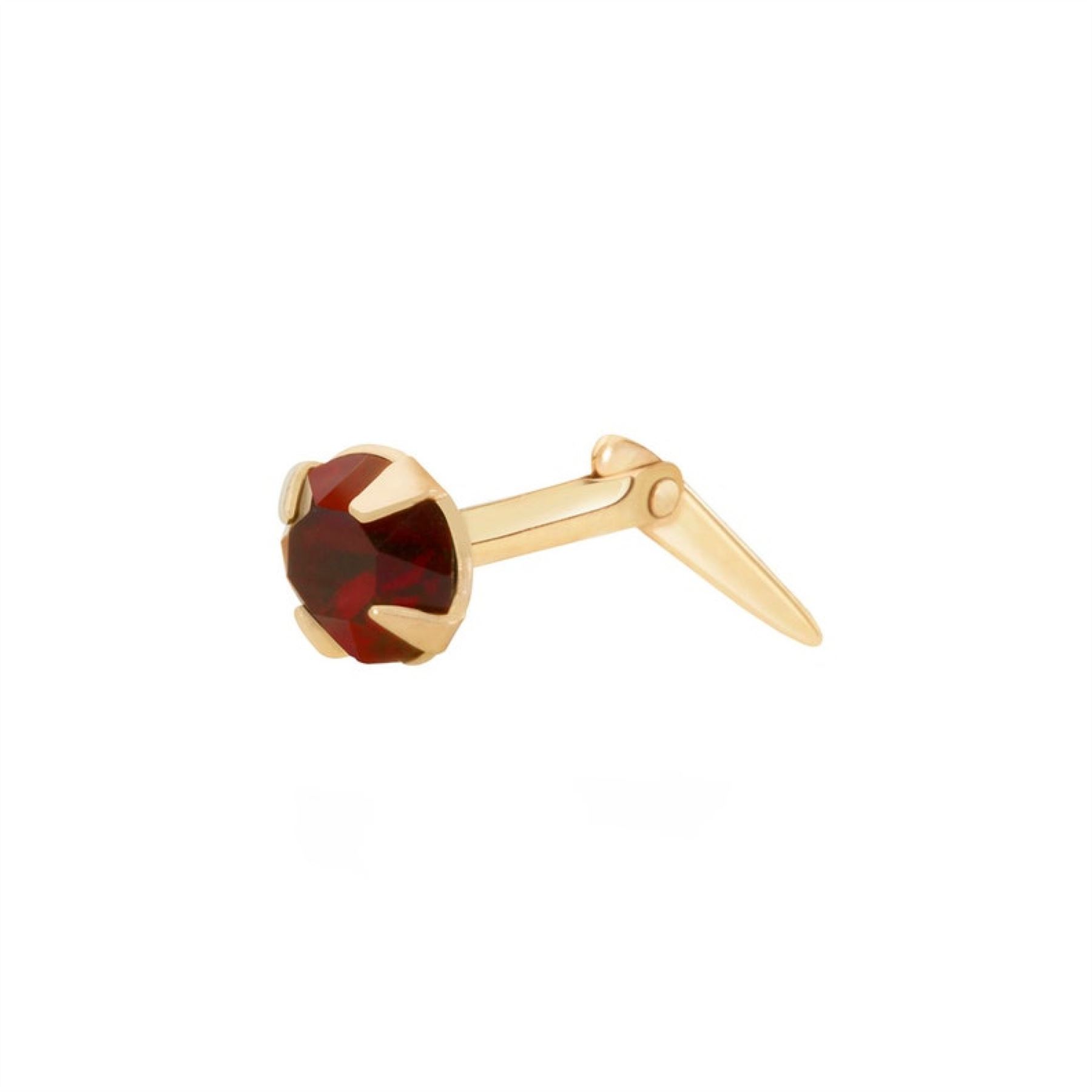 2 - 3.5mm Andralok Garnet nose stud - Picture 4 of 5