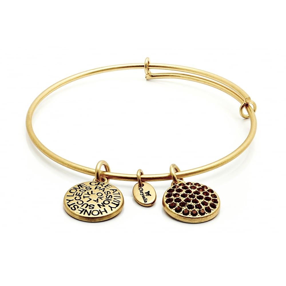 Chrysalis Good Fortune Birthstone Crystal Expandable Bangle - Picture 2 of 8