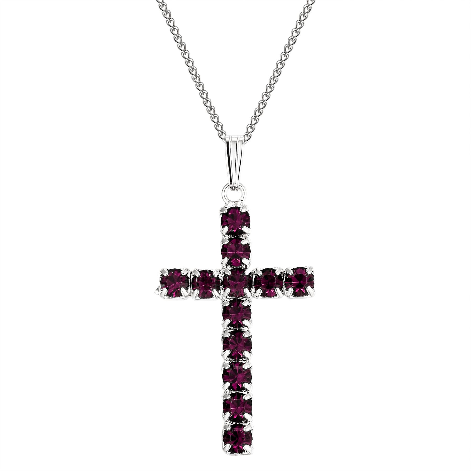 Large Amethyst crystal cross pendant - Picture 10 of 12