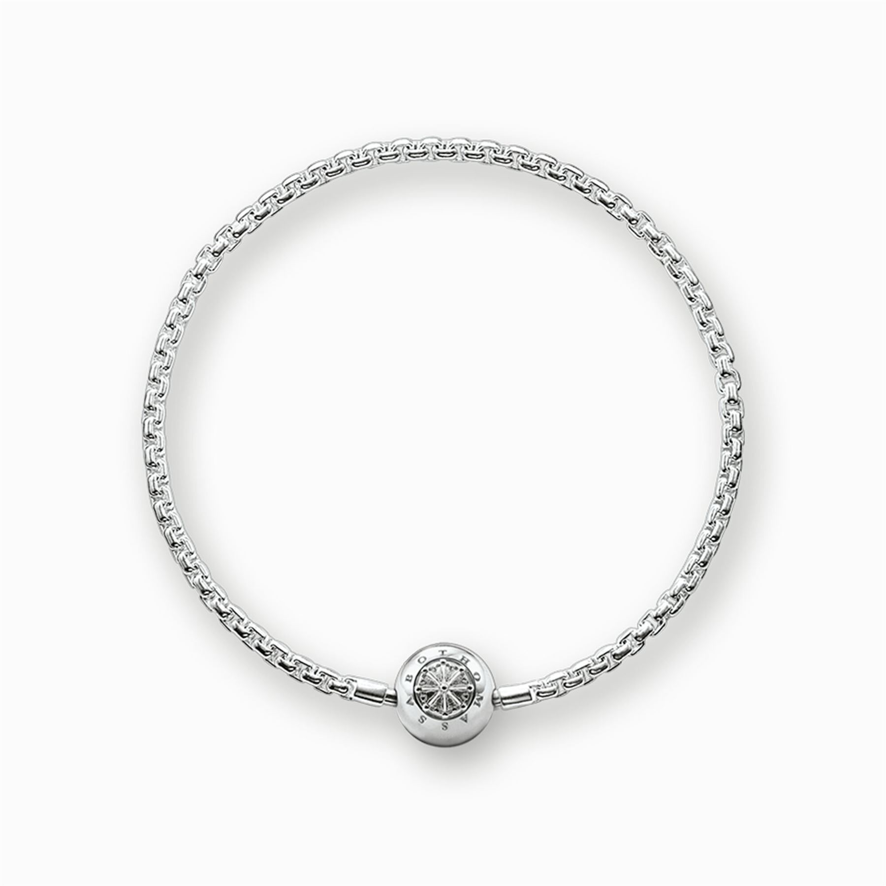Thomas Sabo Sterling Silver Karma Bead Bracelet Bright or Blackened Silver - Picture 5 of 7