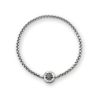 Thomas Sabo Sterling Silver Karma Bead Bracelet Bright or Blackened Silver - Picture 2 of 7