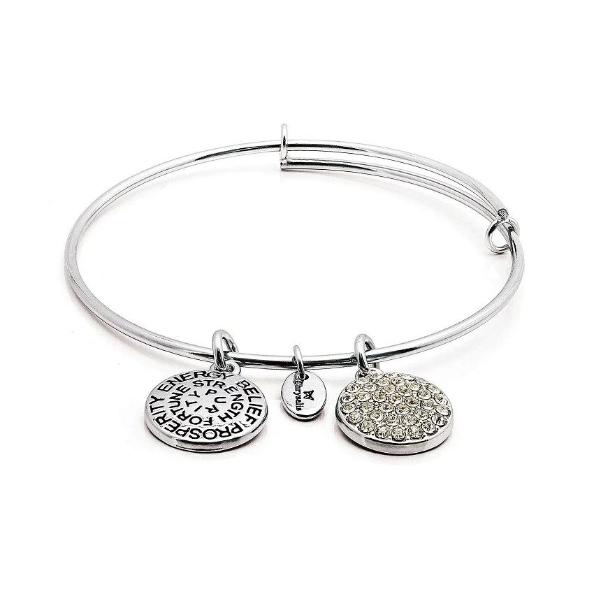 Chrysalis Good Fortune Birthstone Crystal Expandable Bangle - Picture 7 of 8