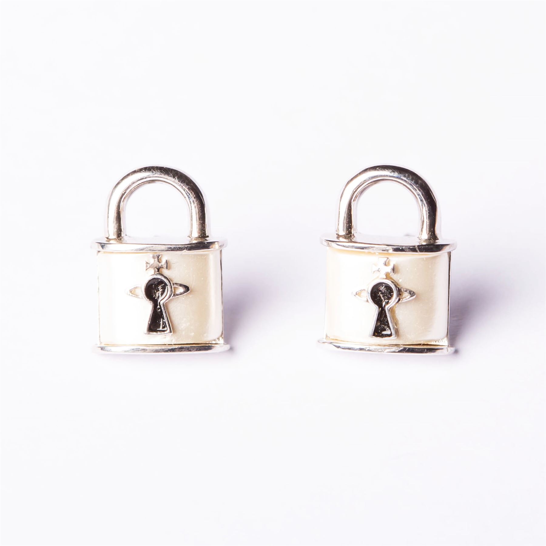Vivienne Westwood Luna Padlock Earrings - Picture 3 of 3