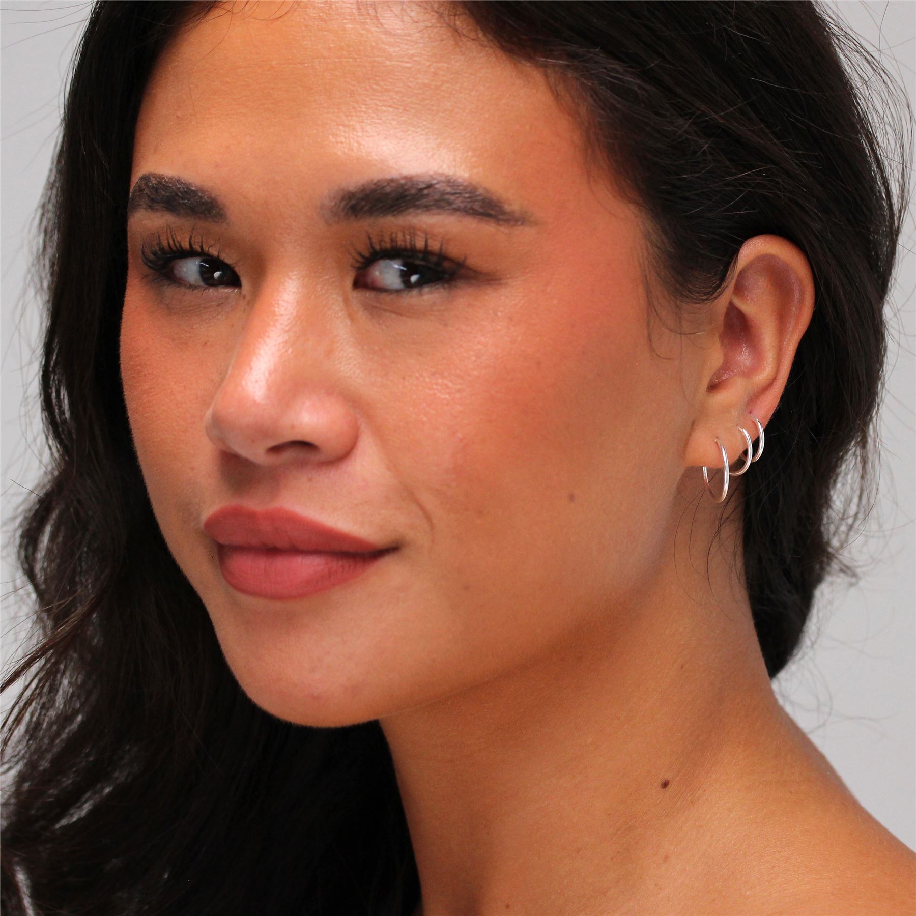 Sterling Silver Hoop Sleeper Earrings | 8mm - 50mm | Small - Large - Picture 71 of 71