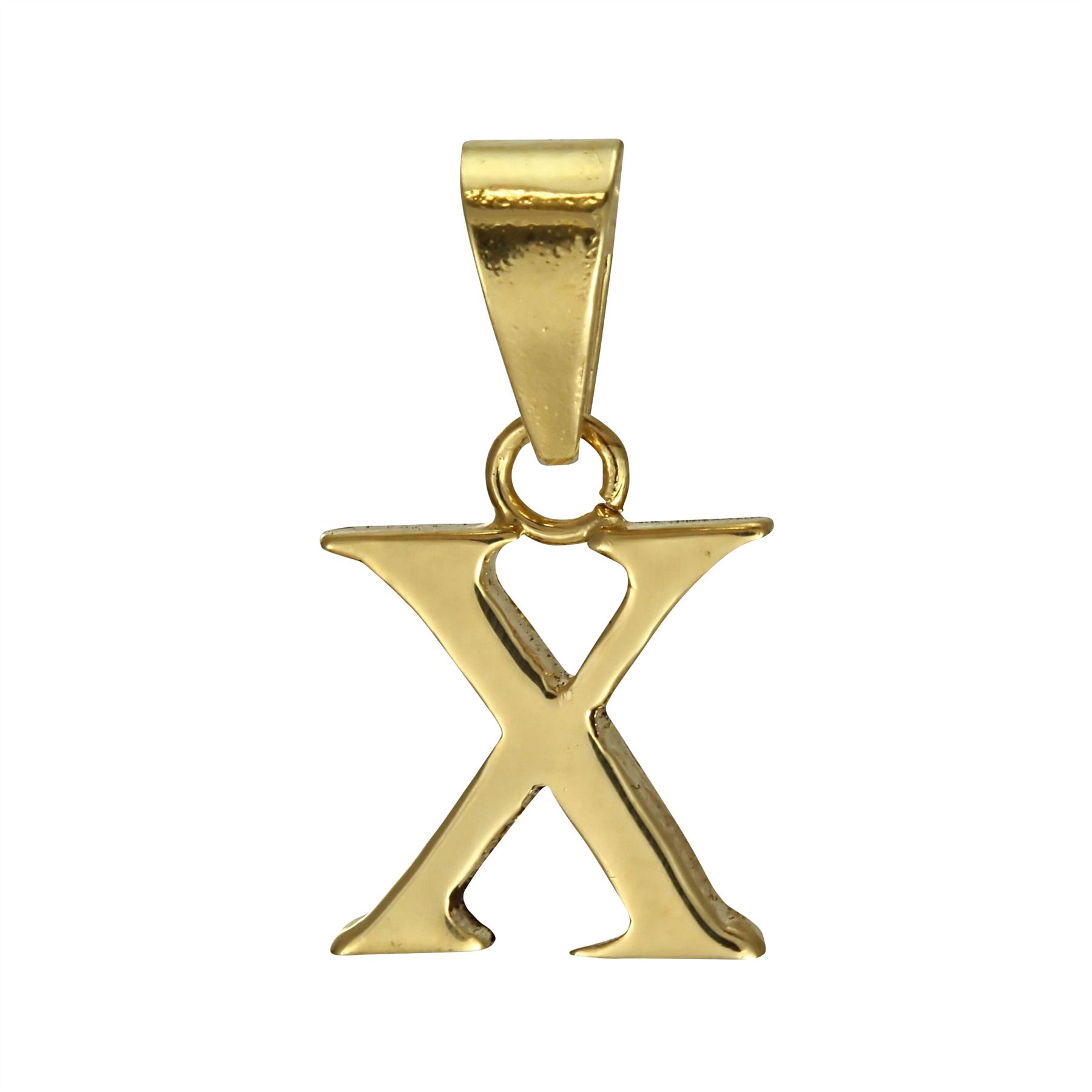 9ct Gold Alphabet Letter - Bail Charm / Pendant A - Z - Picture 25 of 27