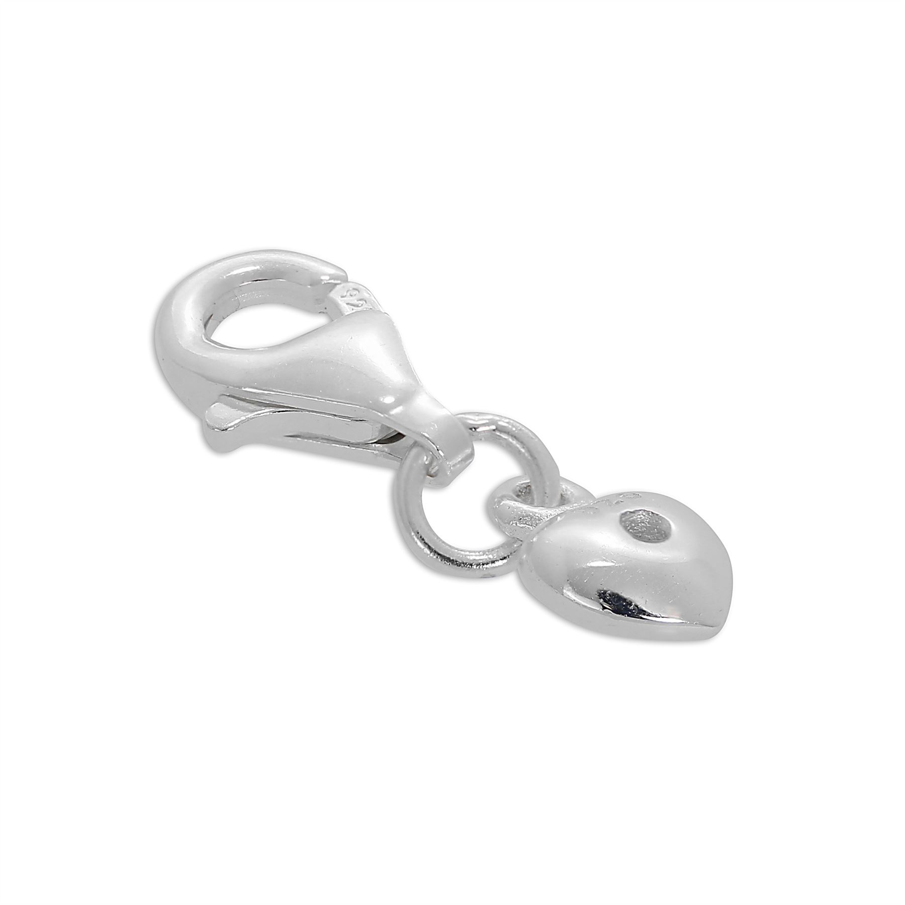 Sterling Silver & CZ Crystal Birthstone Heart Clip-On Charm Birthday Love - Picture 17 of 39