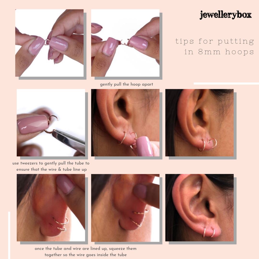 Sterling Silver Hoop Sleeper Earrings | 8mm - 50mm | Small - Large - Picture 68 of 71