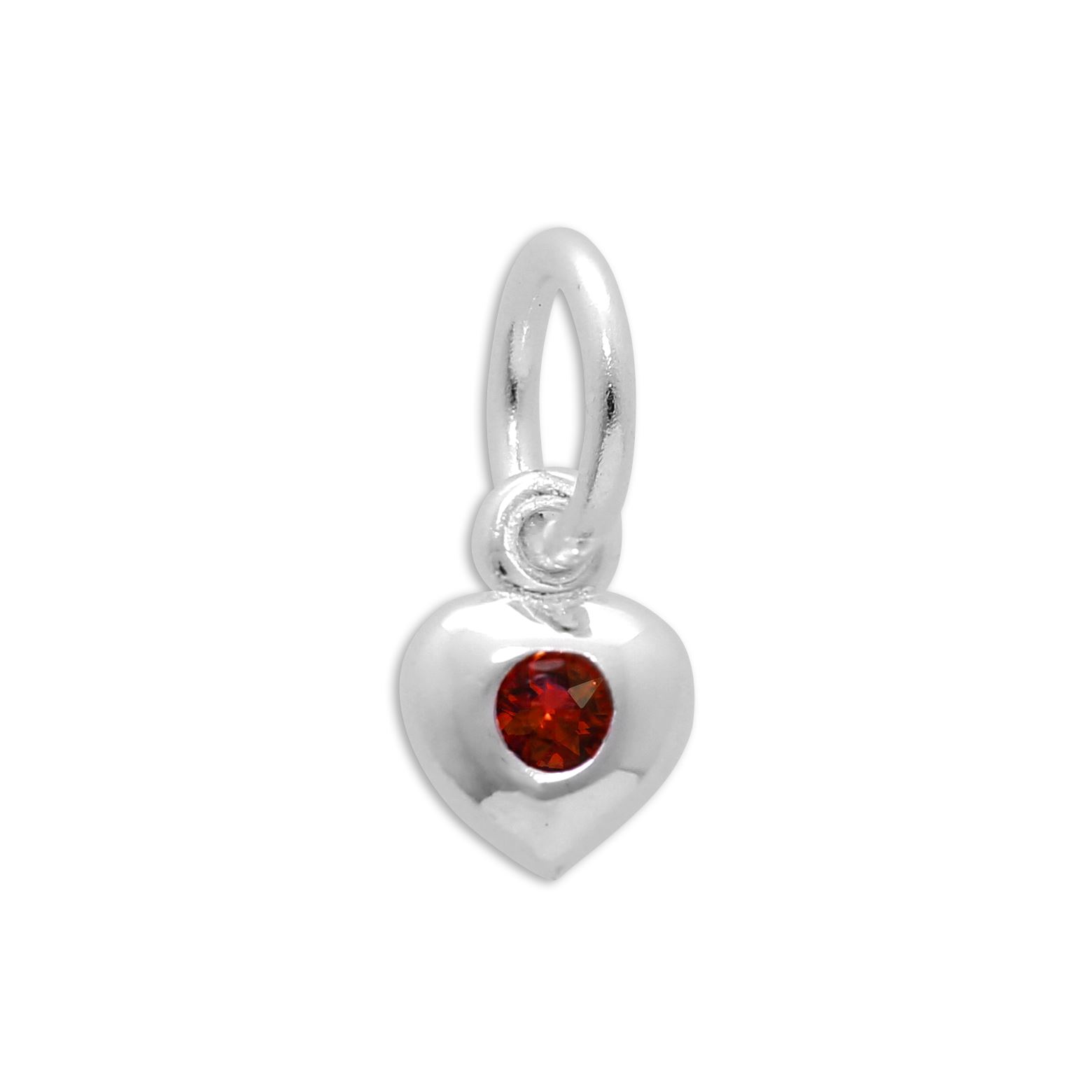 Charm Coeur Oxyde de Zirconium de Naissance en Argent 925/1000 - Foto 46 di 110
