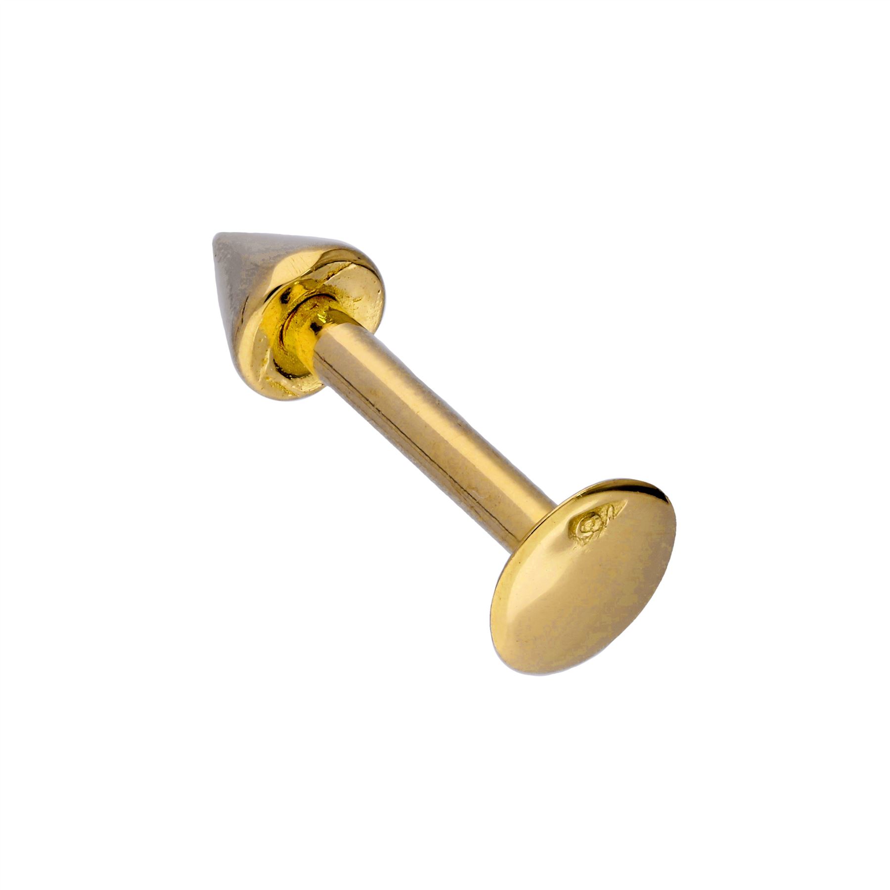 9K Gold Lippenpiercing Stift mit Spitze