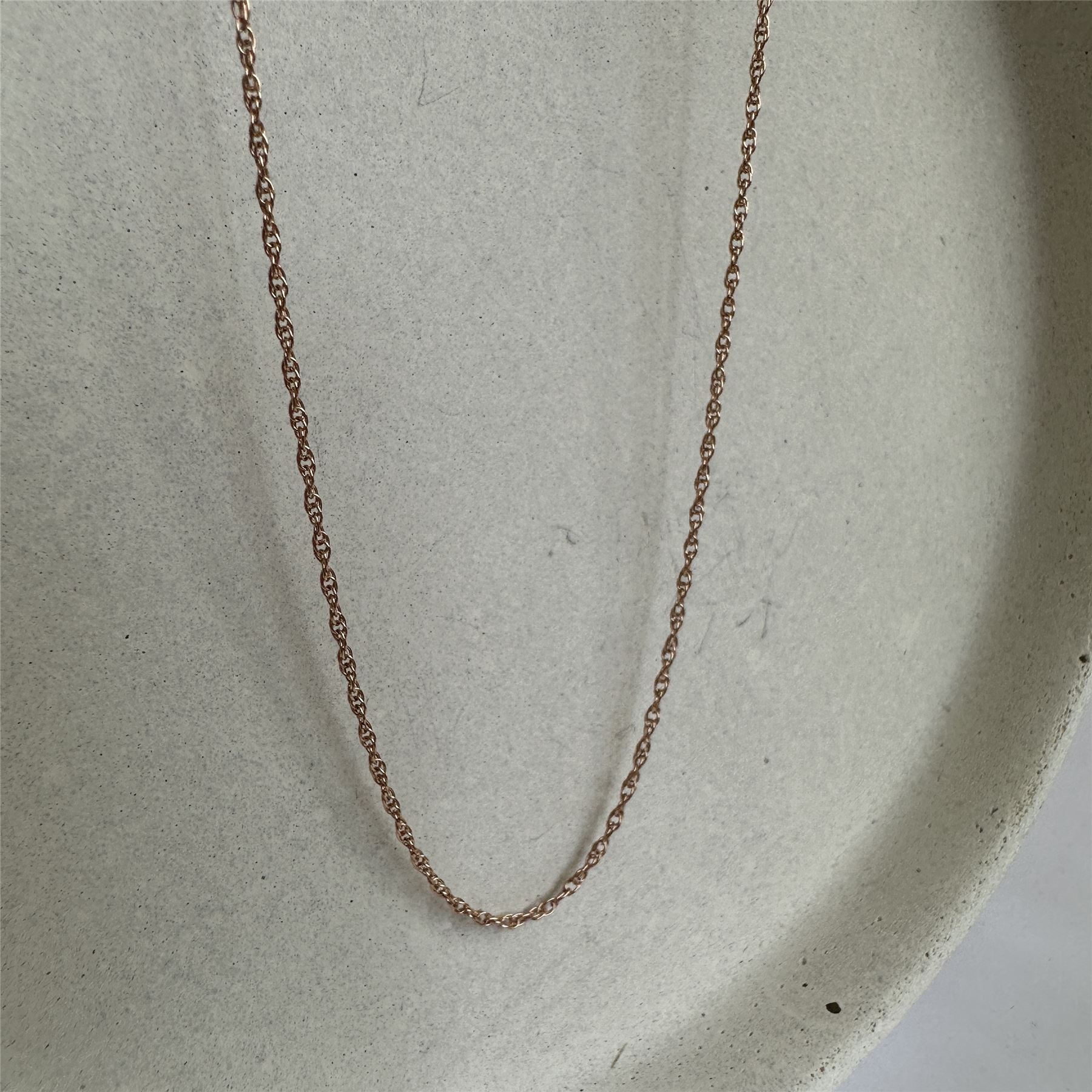 Chaîne Prince de Galles en Argent Sterling Plaqué Or Rose 14-28 Pouces - 第 19/63 張圖片
