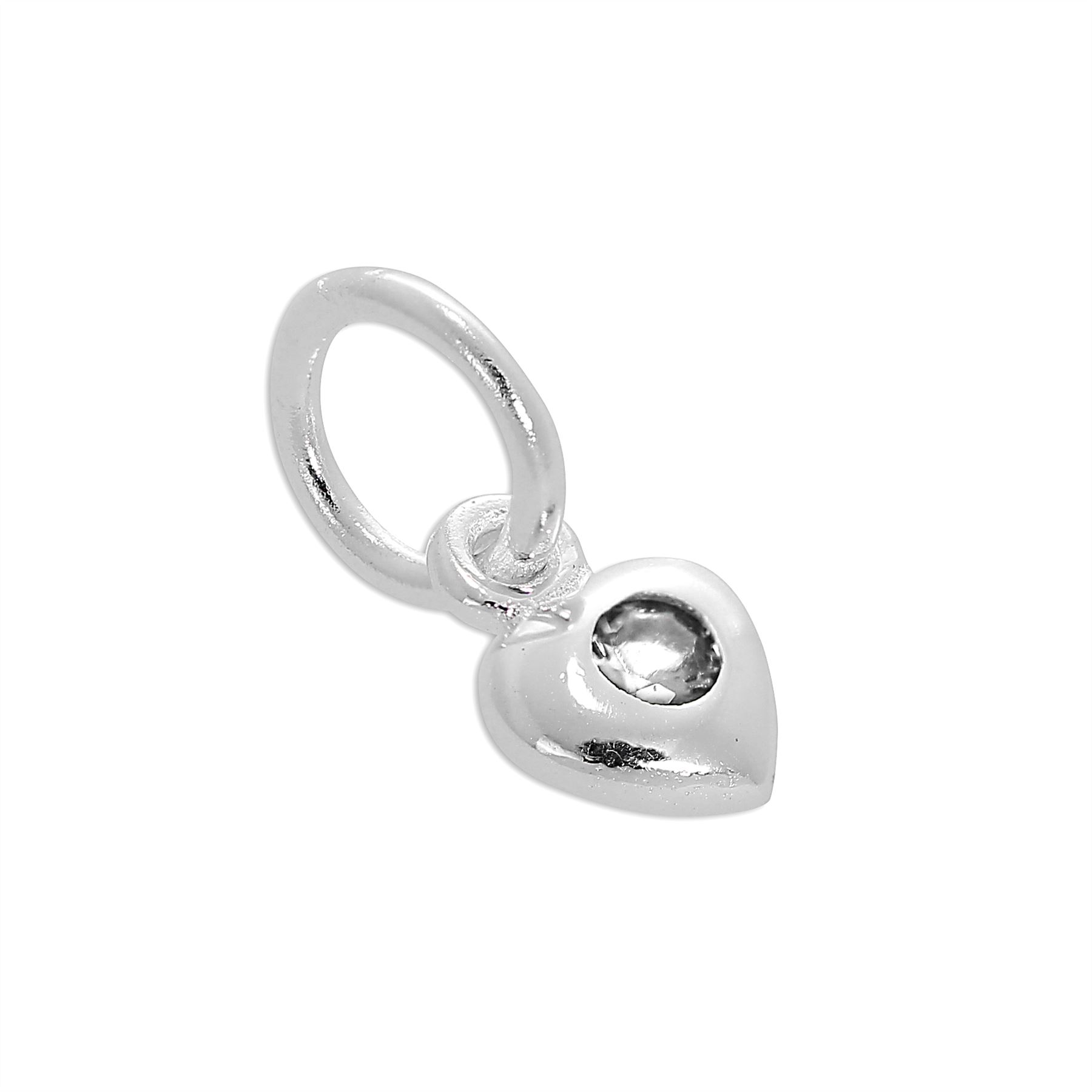 Charm Coeur Oxyde de Zirconium de Naissance en Argent 925/1000 - Foto 30 di 110