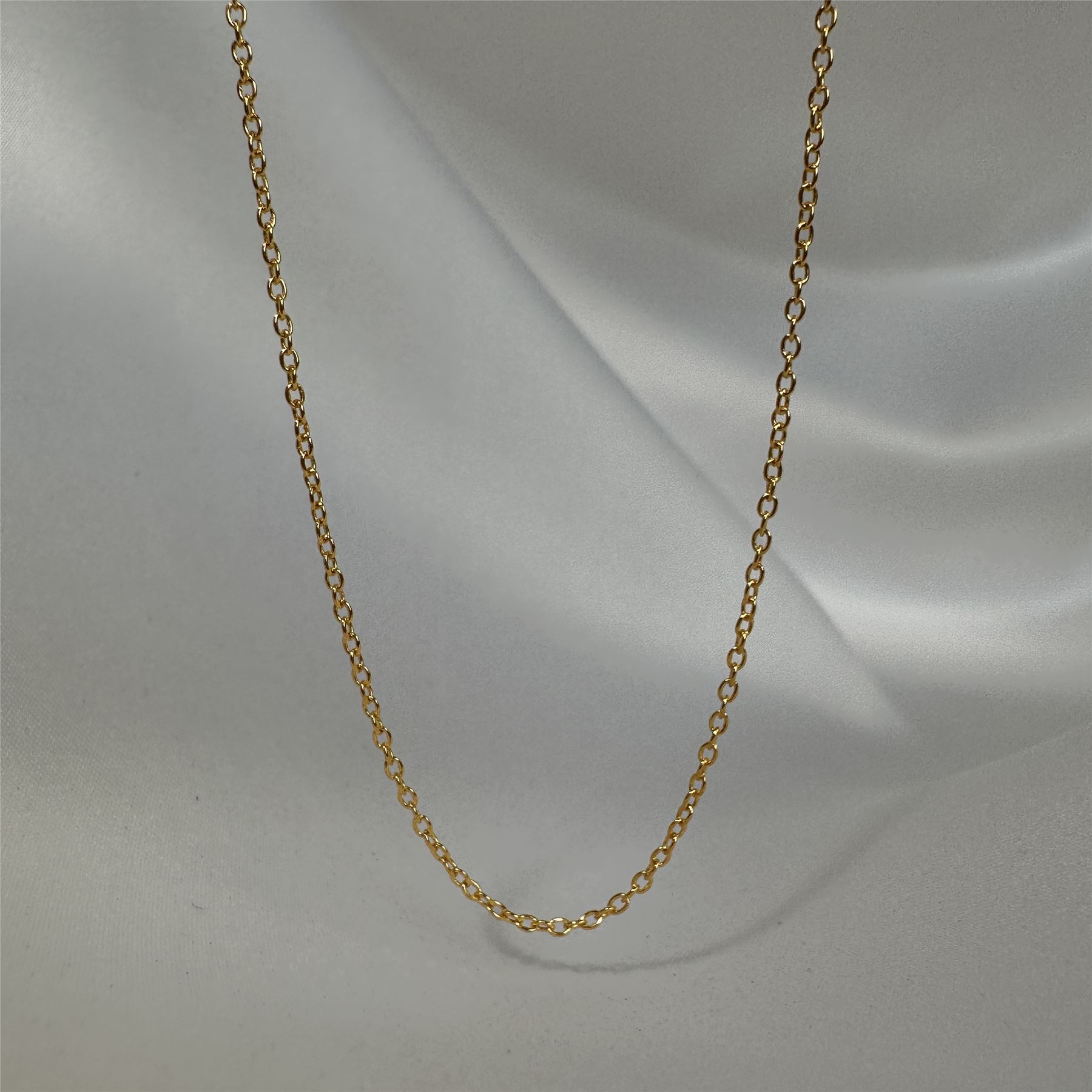 Gold Plated Sterling Silver Fine Trace Chain 16 18 20 22 24 28 32 