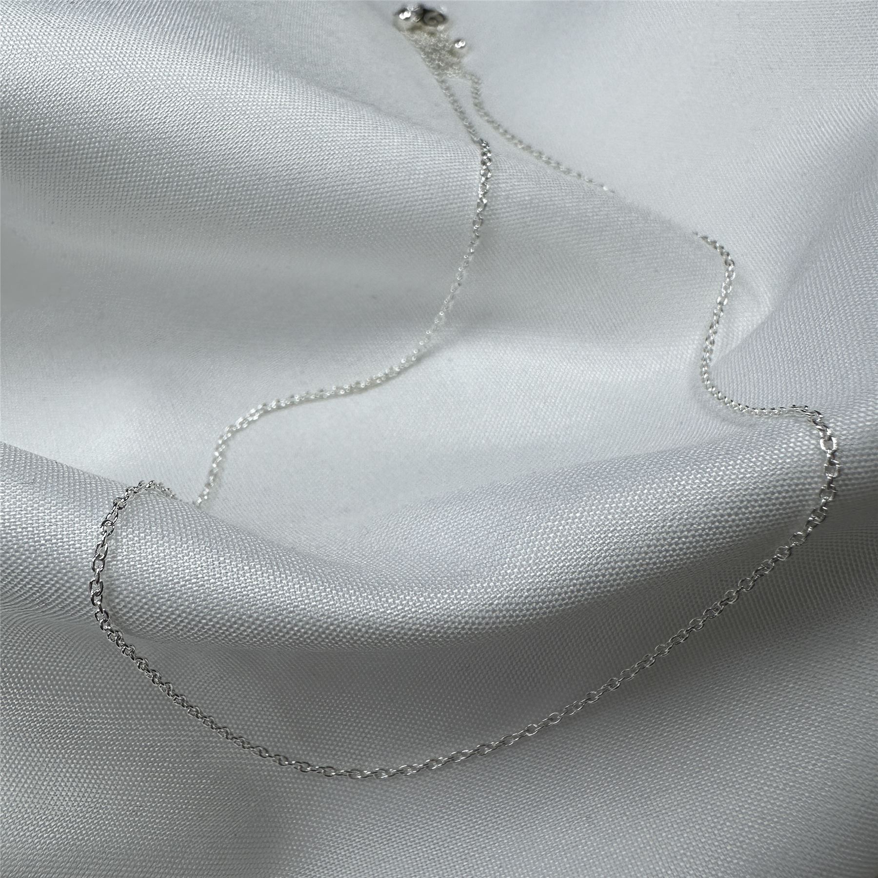 Sterling Silver Adjustable Slider Pendant Chain up to 24 Inches