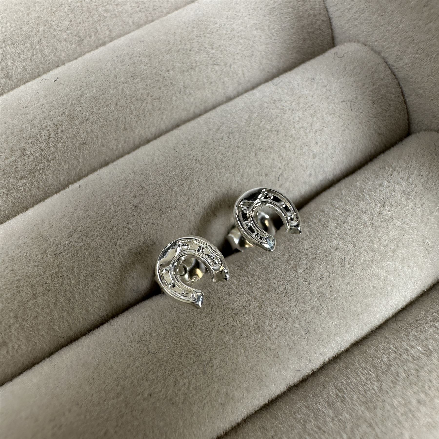 Sterling Silver Small Horseshoe Stud Earrings Studs Horse Shoe Earring