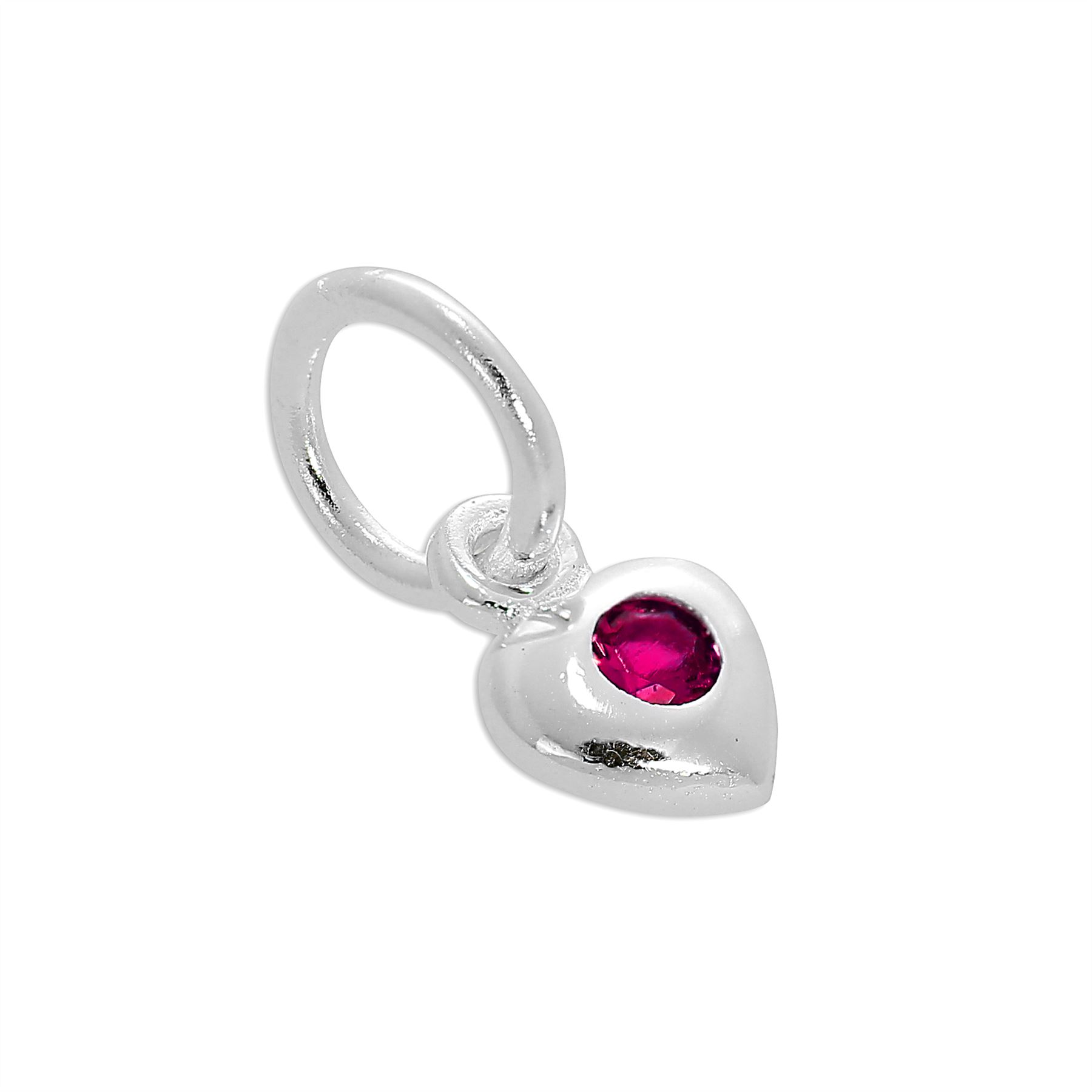 Charm Coeur Oxyde de Zirconium de Naissance en Argent 925/1000 - Foto 48 di 110
