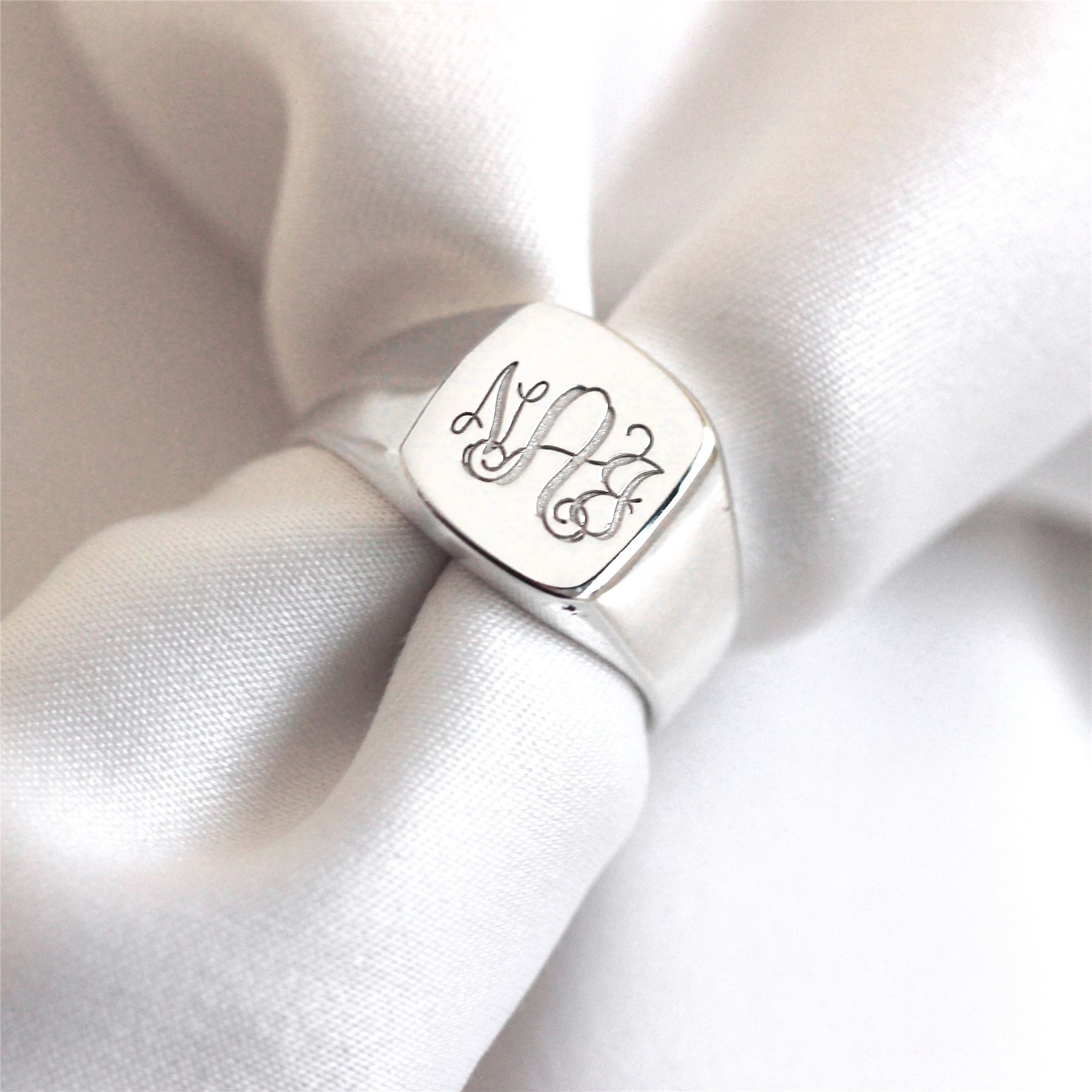 Bague pour Homme Chevalière à Graver en Argent 925/1000 - Tailles 53 à 70