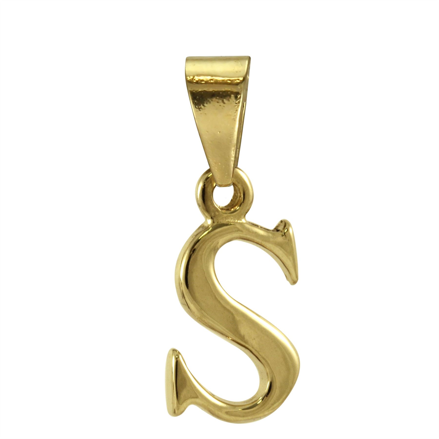 9ct Gold Alphabet Letter - Bail Charm / Pendant A - Z - Picture 20 of 27