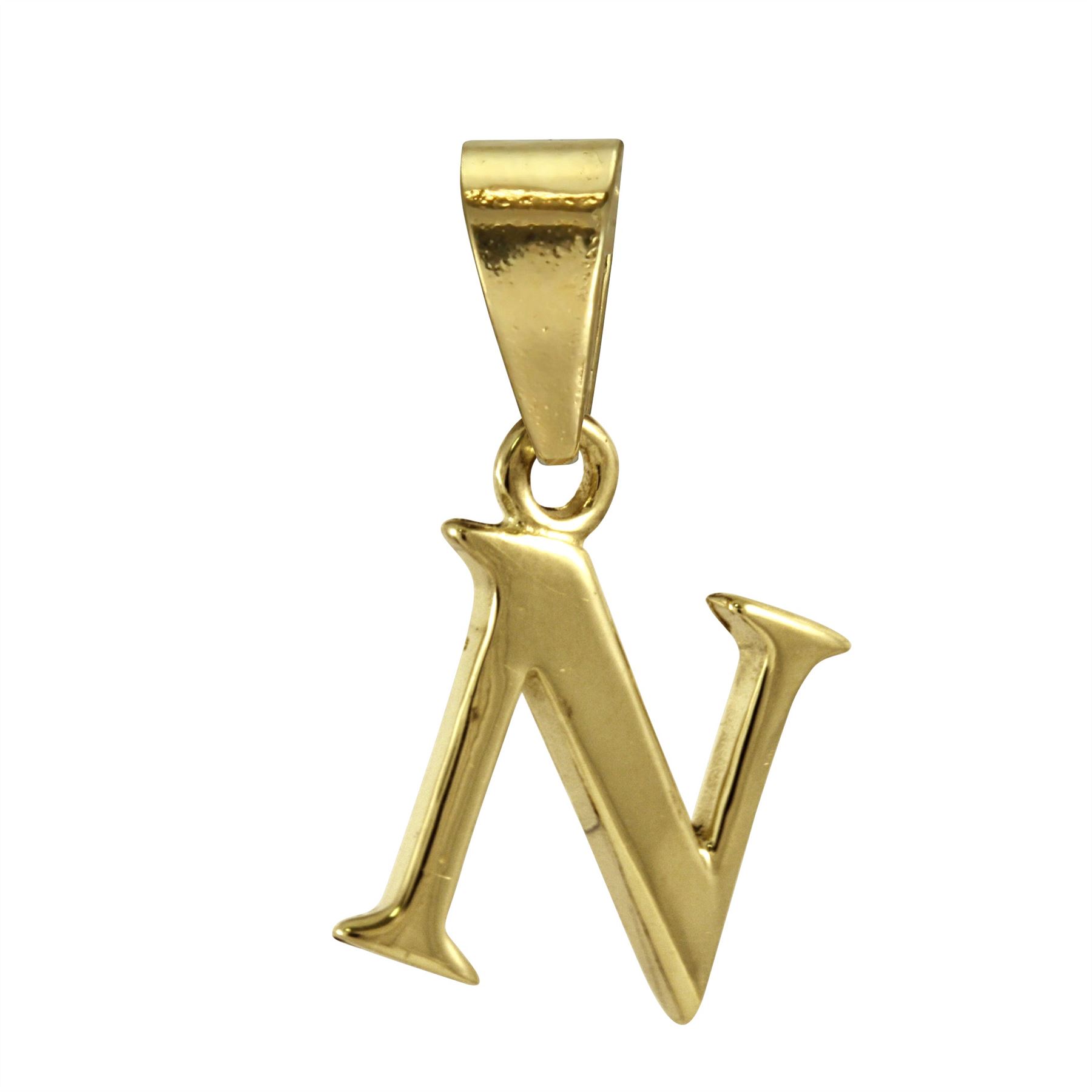 9ct Gold Alphabet Letter - Bail Charm / Pendant A - Z - Picture 15 of 27