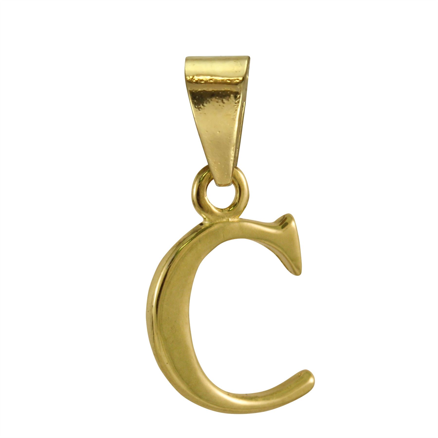 9ct Gold Alphabet Letter - Bail Charm / Pendant A - Z - Picture 4 of 27