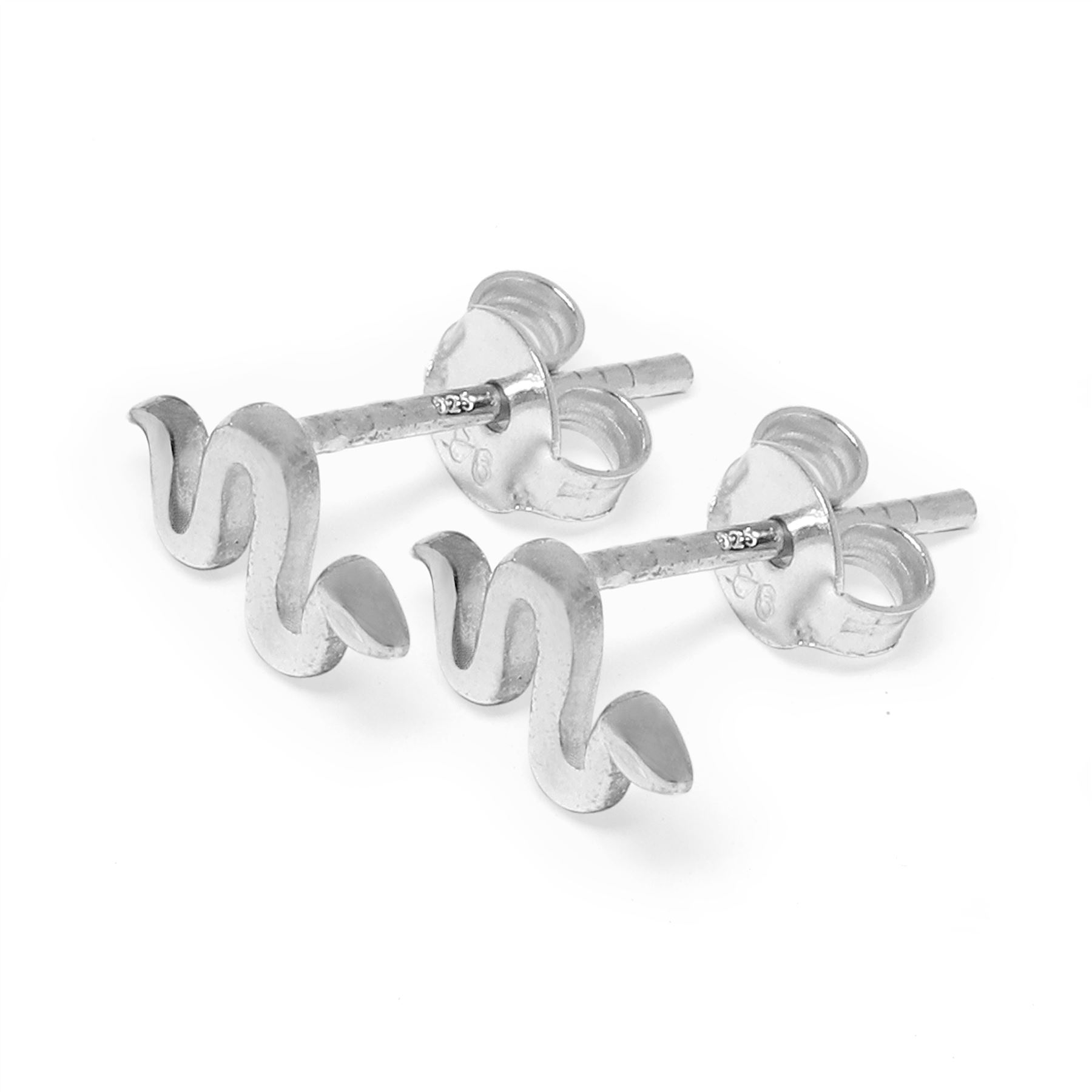 Boucles d'oreilles petit serpent en argent sterling
