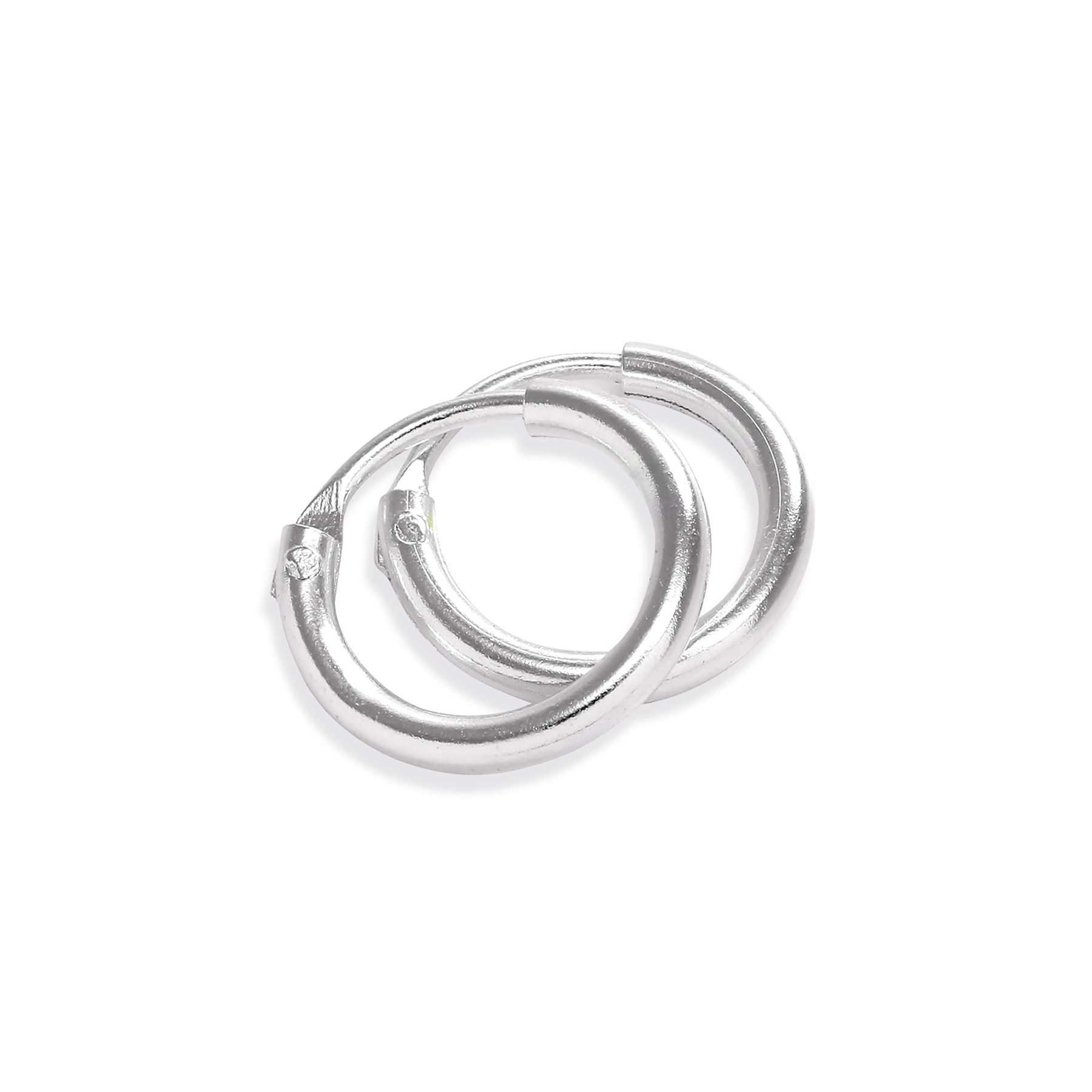 Sterling Silver Hoop Sleeper Earrings | 8mm - 50mm | Small - Large - Picture 2 of 71