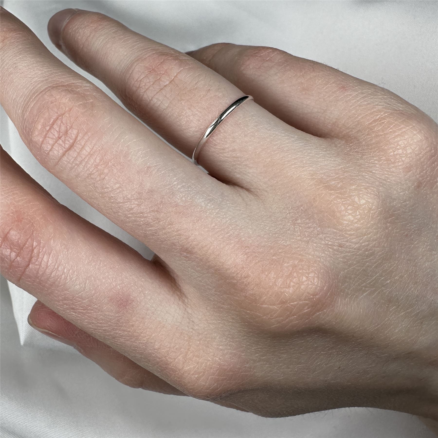 Small Sterling Silver 1mm Plain Stacking Ring