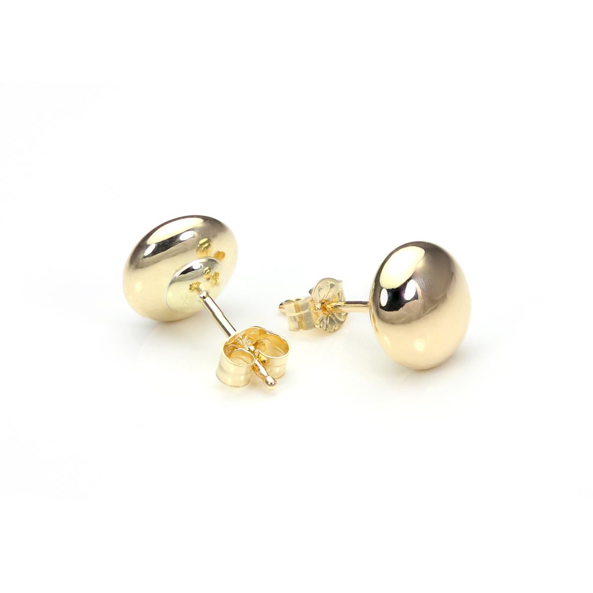 9ct Gold Plain Round Bouton Style Ball Stud Earrings / Studs / 3mm - 8mm - Picture 8 of 13