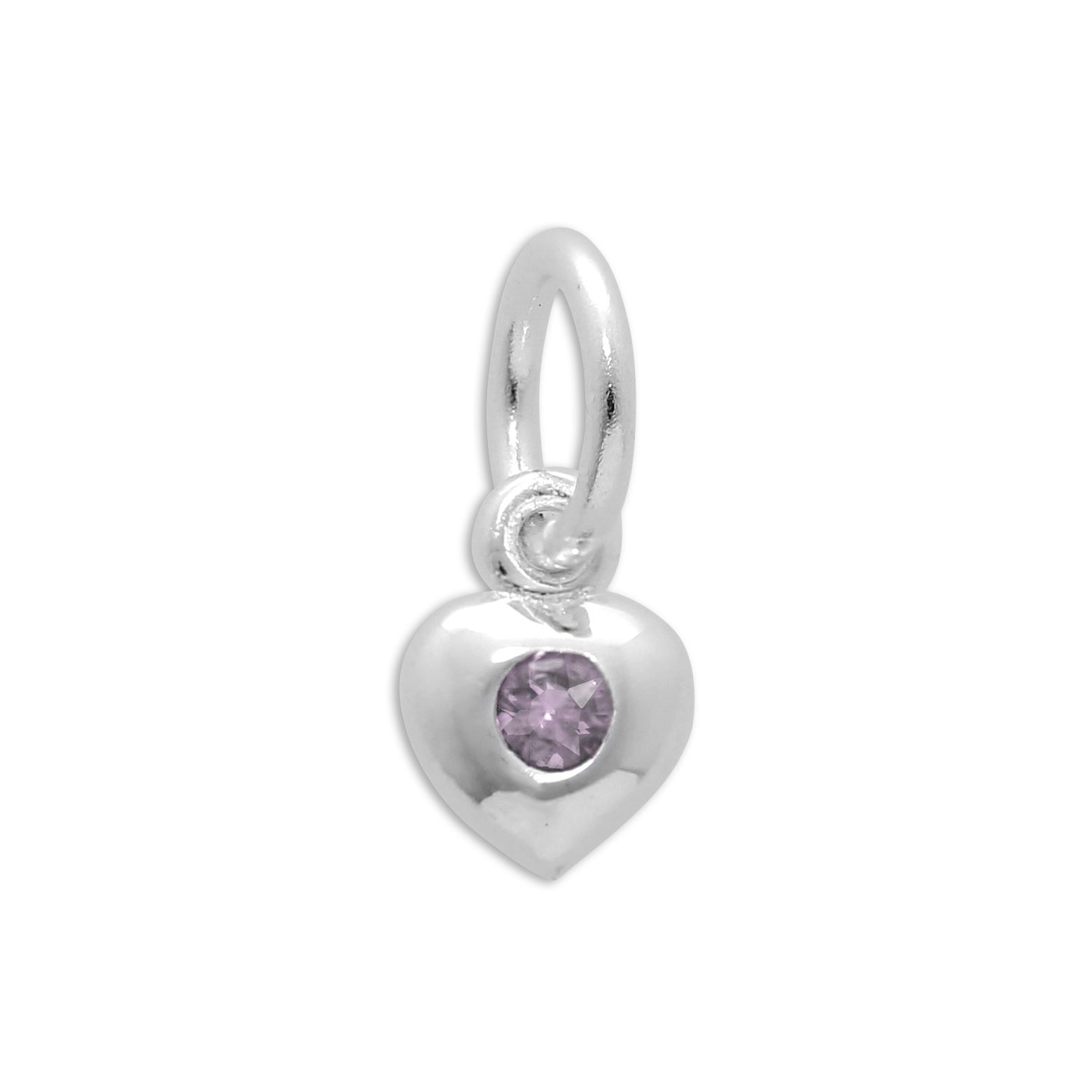 Charm Coeur Oxyde de Zirconium de Naissance en Argent 925/1000 - Foto 8 di 110