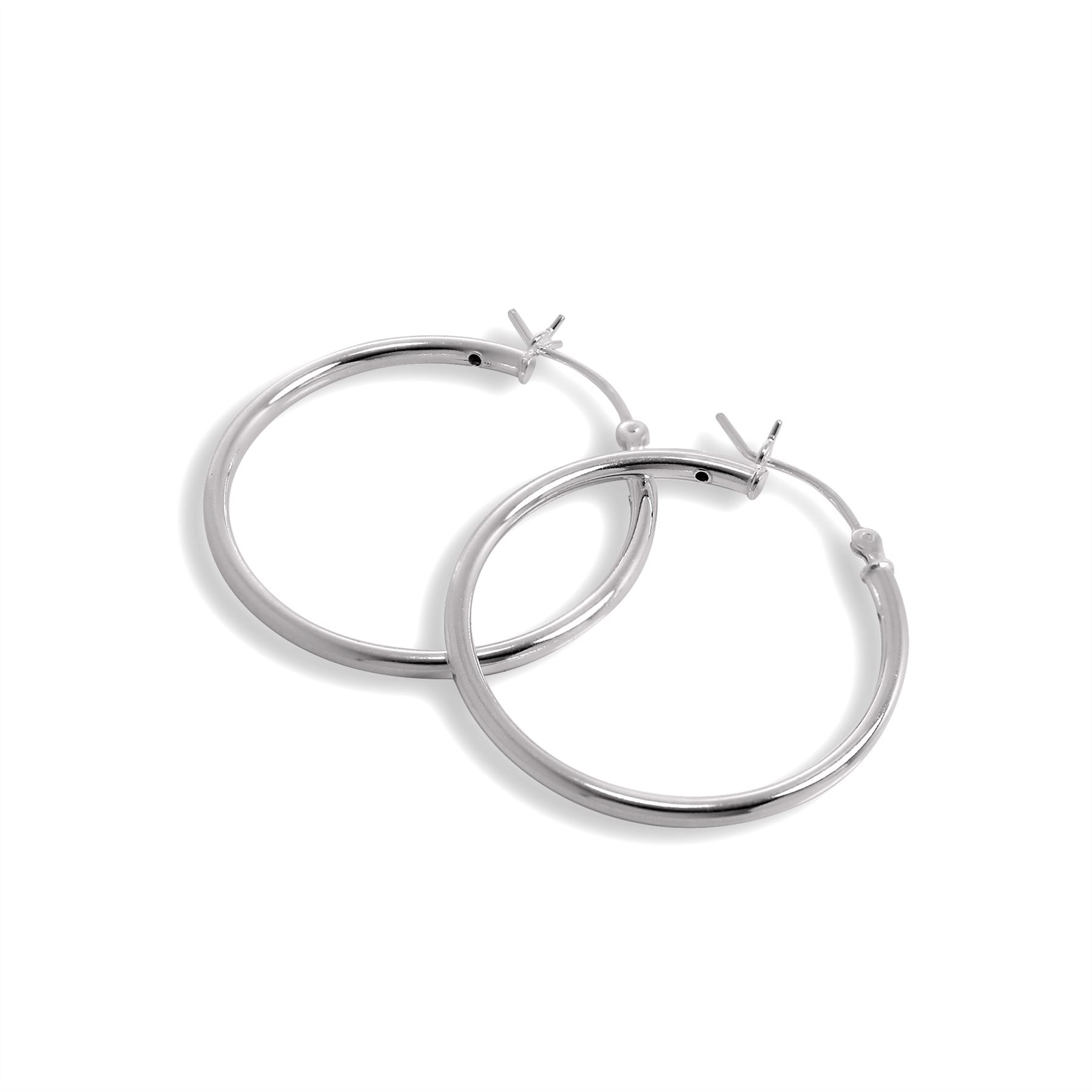 Boucles d'Oreilles Créoles en Argent 925/1000 Epaisseur 2mm - 1,2 à 8cm - Picture 10 of 22