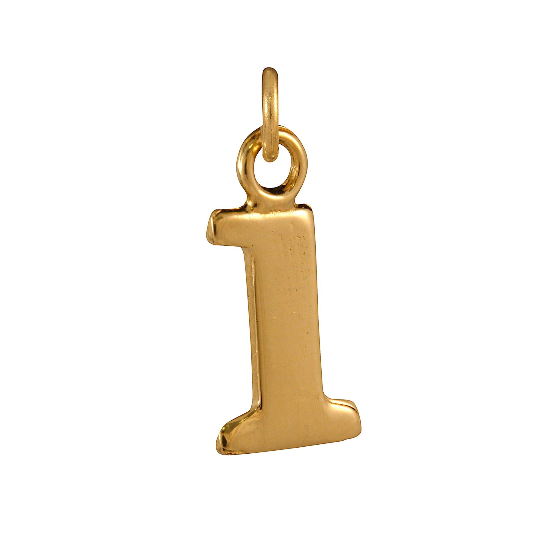 9ct Gold Number Charm 0 – 9 / Birthdays / Ages / Pendant / 1 2 3 4 5 6 7 8