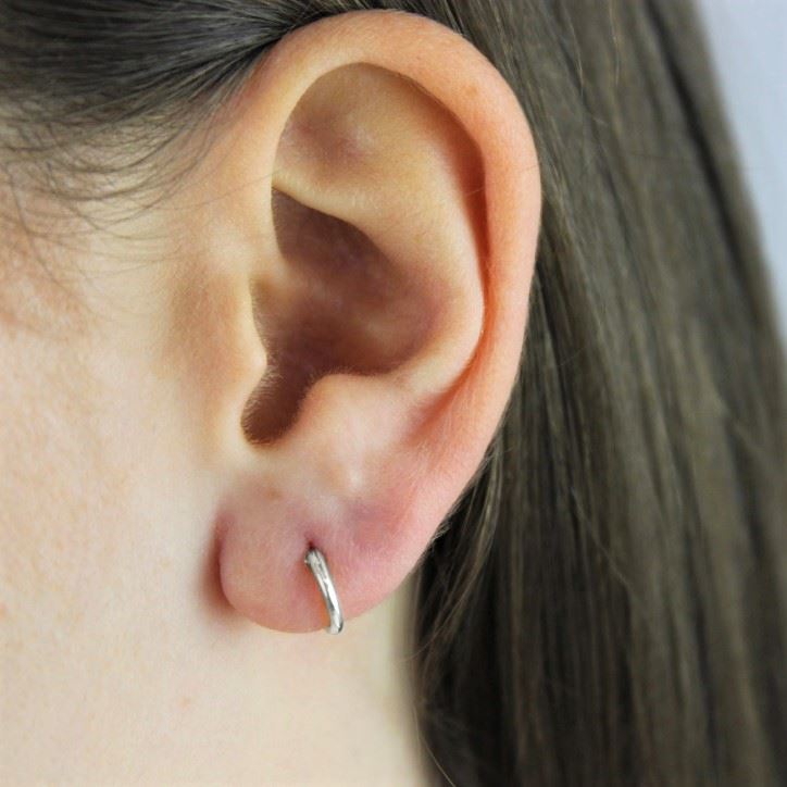 Sterling Silver Hoop Sleeper Earrings | 8mm - 50mm | Small - Large - Picture 8 of 71