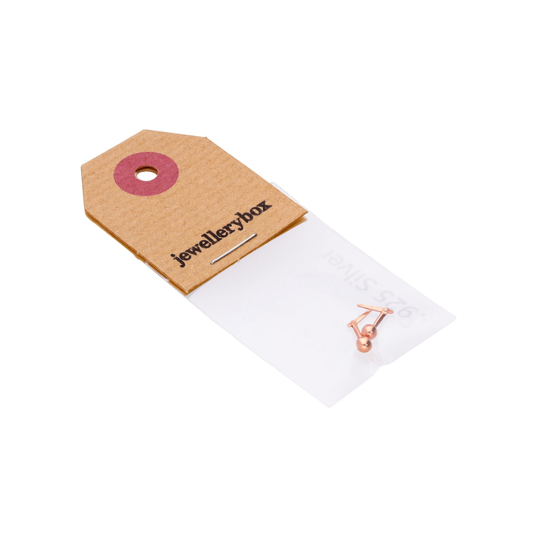 Rose Gold Plated Sterling Silver 3-5mm Ball Andralok Stud Earrings - Picture 4 of 8