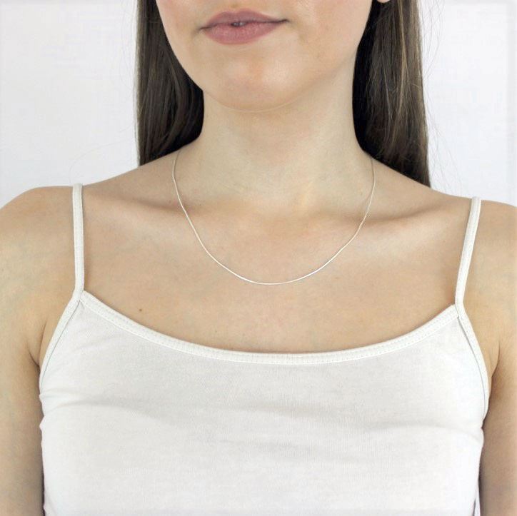 Sterling Silver 1mm Snake Chain 14 16 18 20 22 " Inches Necklace Chains - Picture 19 of 24