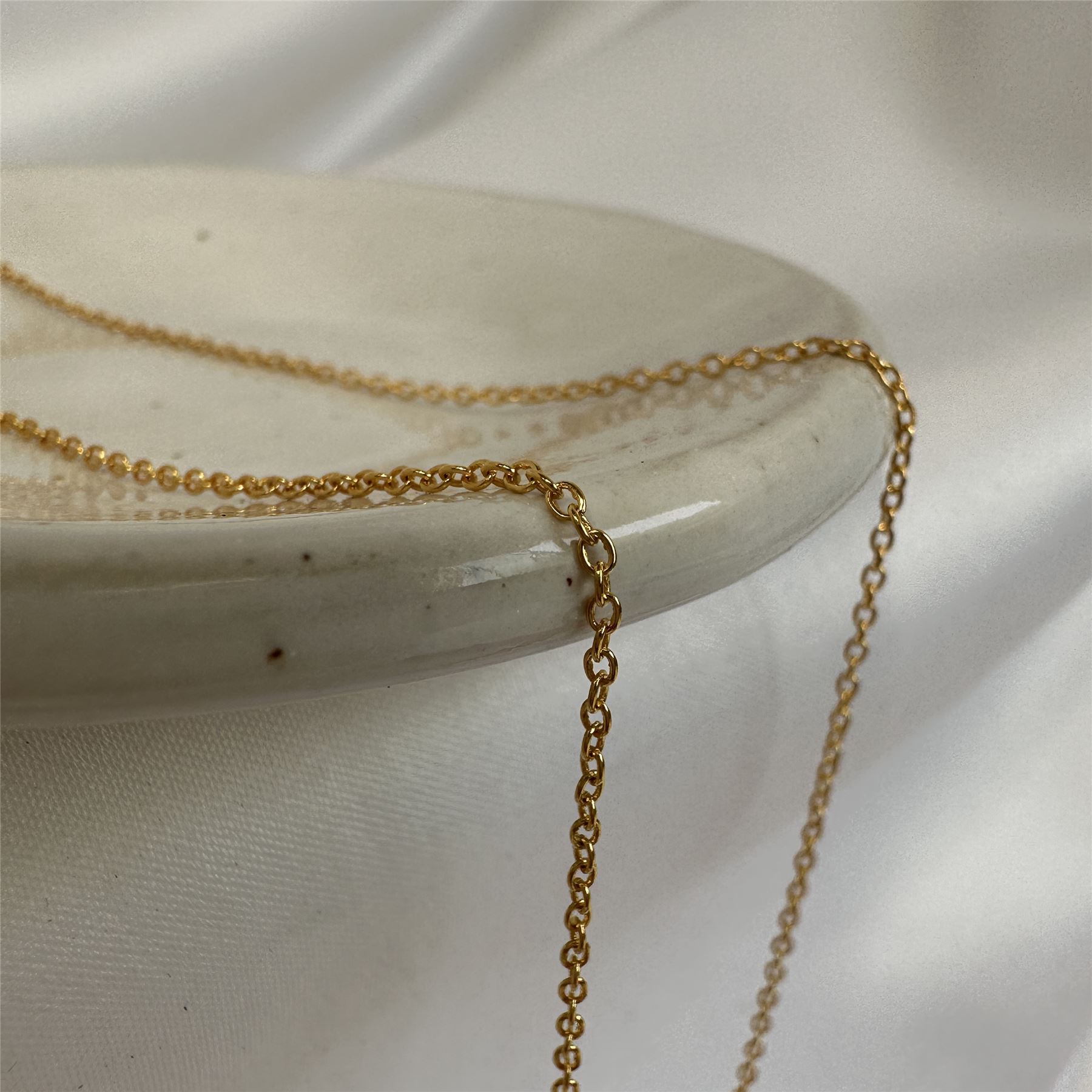 Gold Plated Sterling Silver Fine Trace Chain 16 18 20 22 24 28 32 