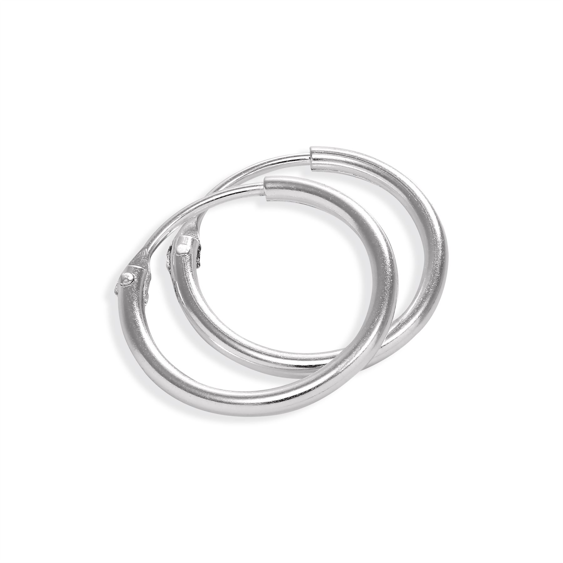 Sterling Silver Hoop Sleeper Earrings | 8mm - 50mm | Small - Large - Picture 17 of 71