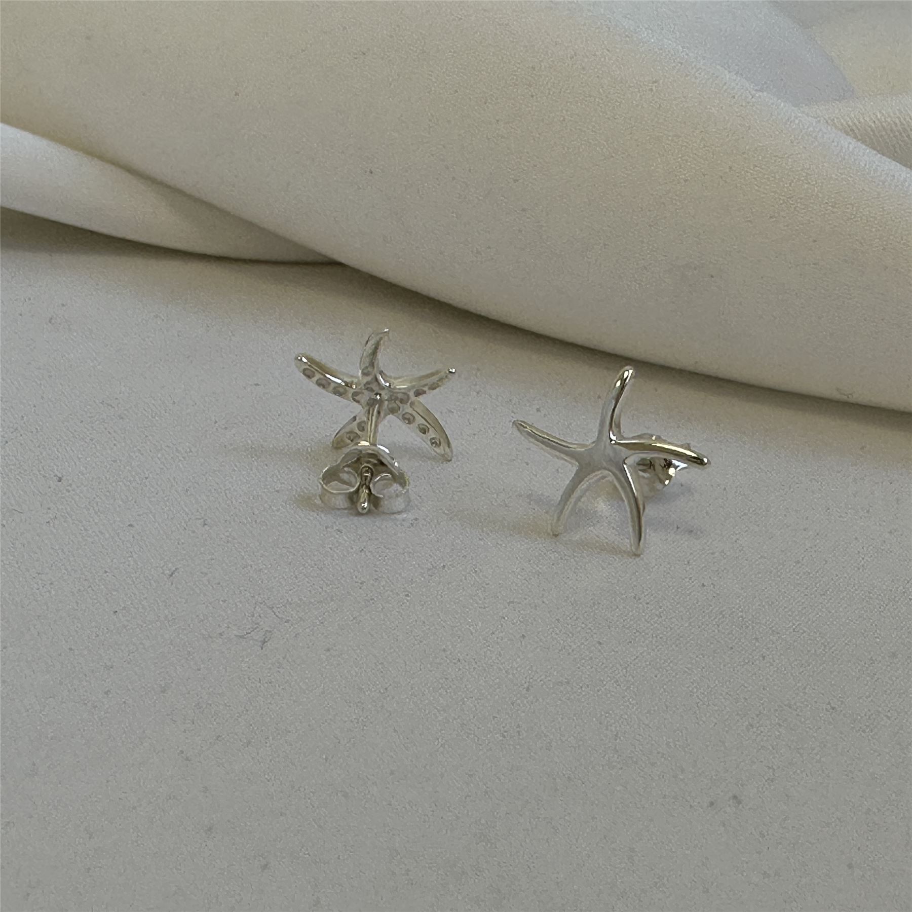 Sterlingsilber Klein Seestern Ohrstecker