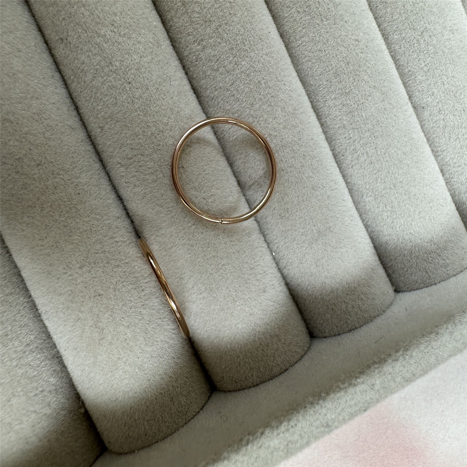 Rose Gold Plated Sterling Silver 12mm Sleeper Hoop Earrings