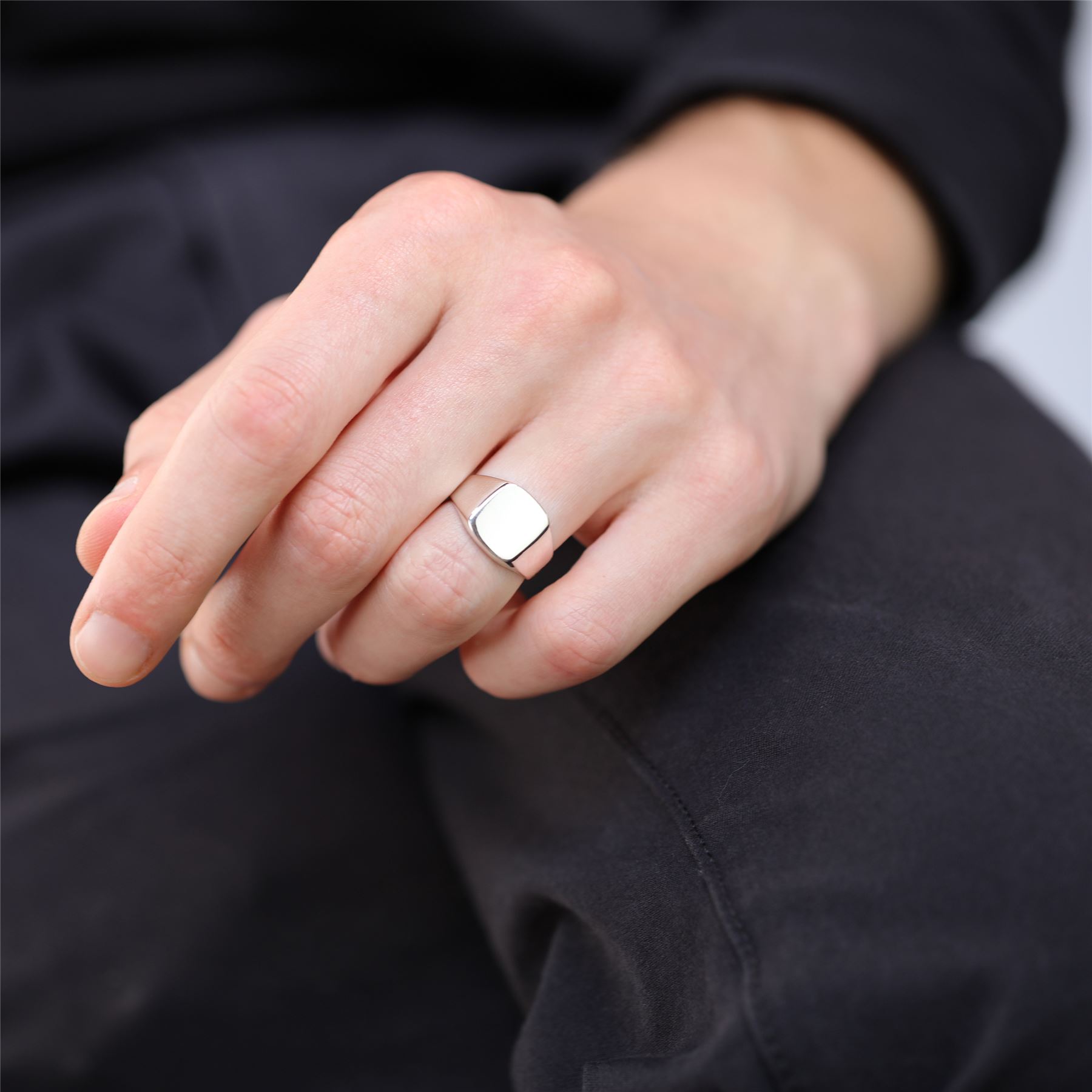 Bague pour Homme Chevalière à Graver en Argent 925/1000 - Tailles 53 à 70