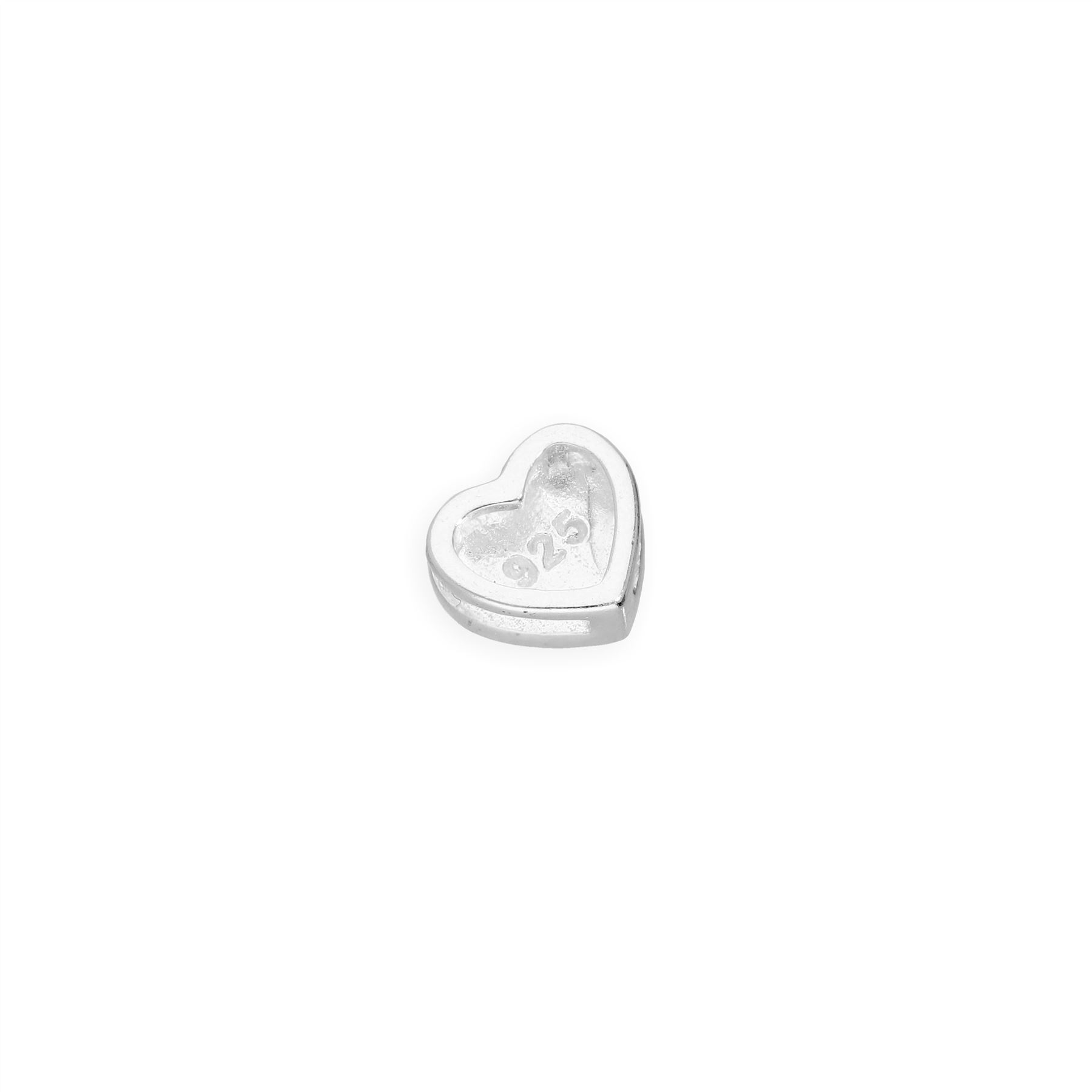 Sterling Silver & Blue Enamel Floating Heart Charm Valentines Hearts