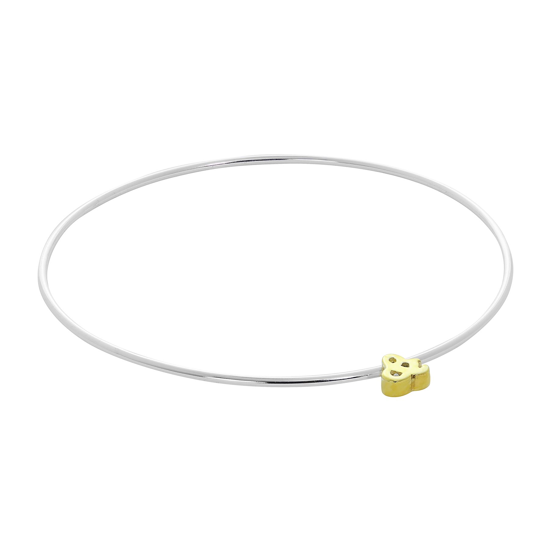 Sterling Silber Stapel Armreif mit Alphabet Buchstaben Perle A-Z & Herz - Bild 3 von 60