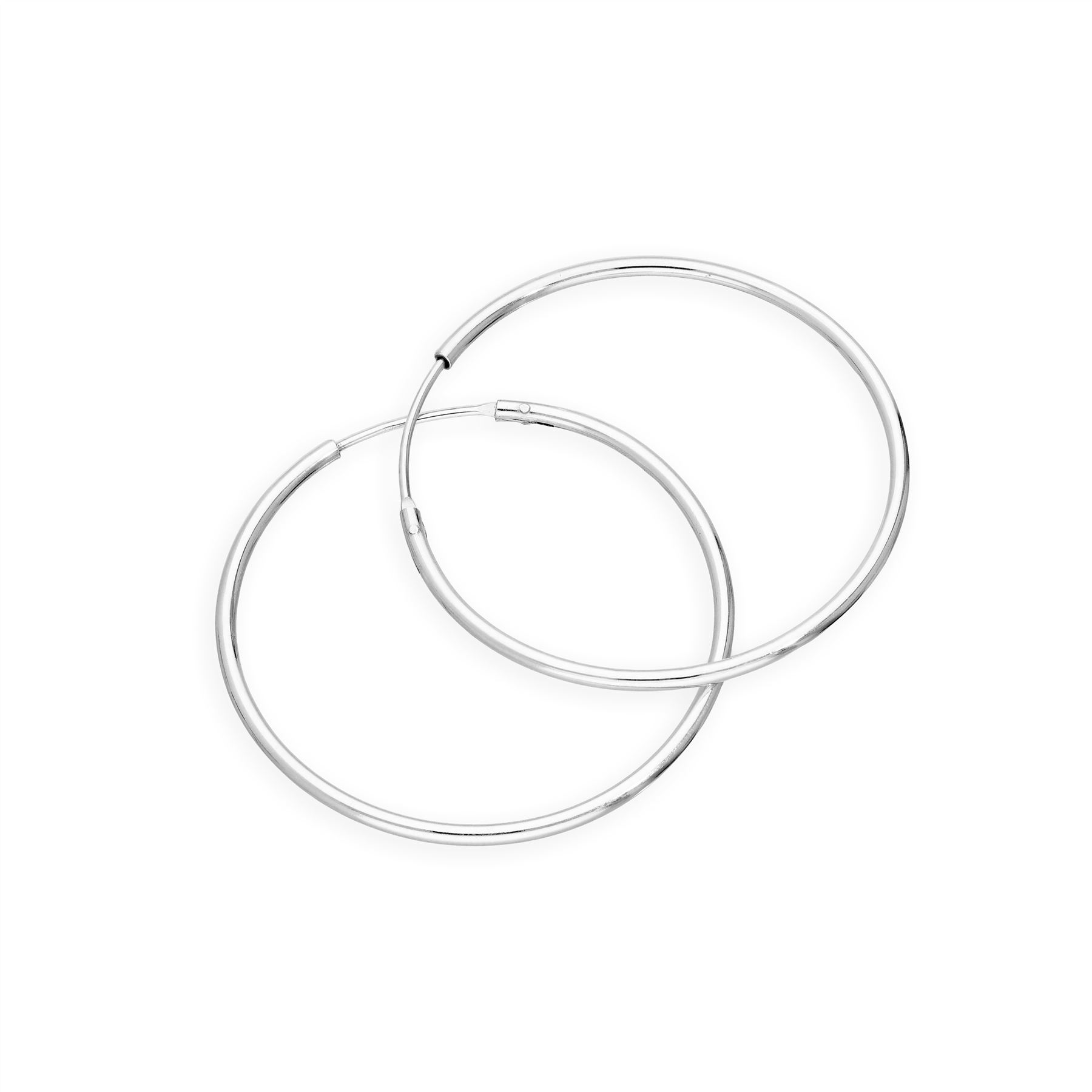 Sterling Silver Hoop Sleeper Earrings | 8mm - 50mm | Small - Large - Picture 38 of 71