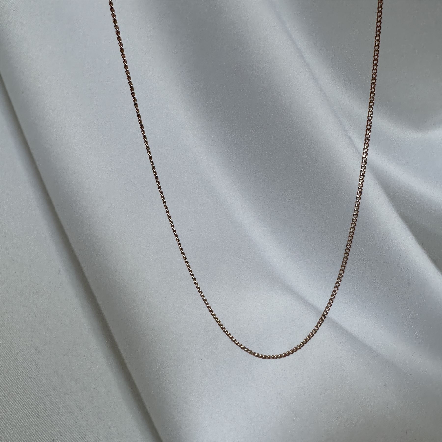Rose Gold Plated Sterling Silver Fine Diamond Cut Chain 14 - 32 Inches - Picture 48 of 98